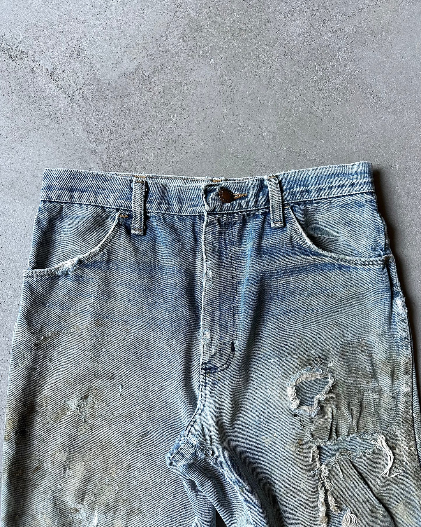 1980s - Distressed Rustler Mud Jeans - 29x31