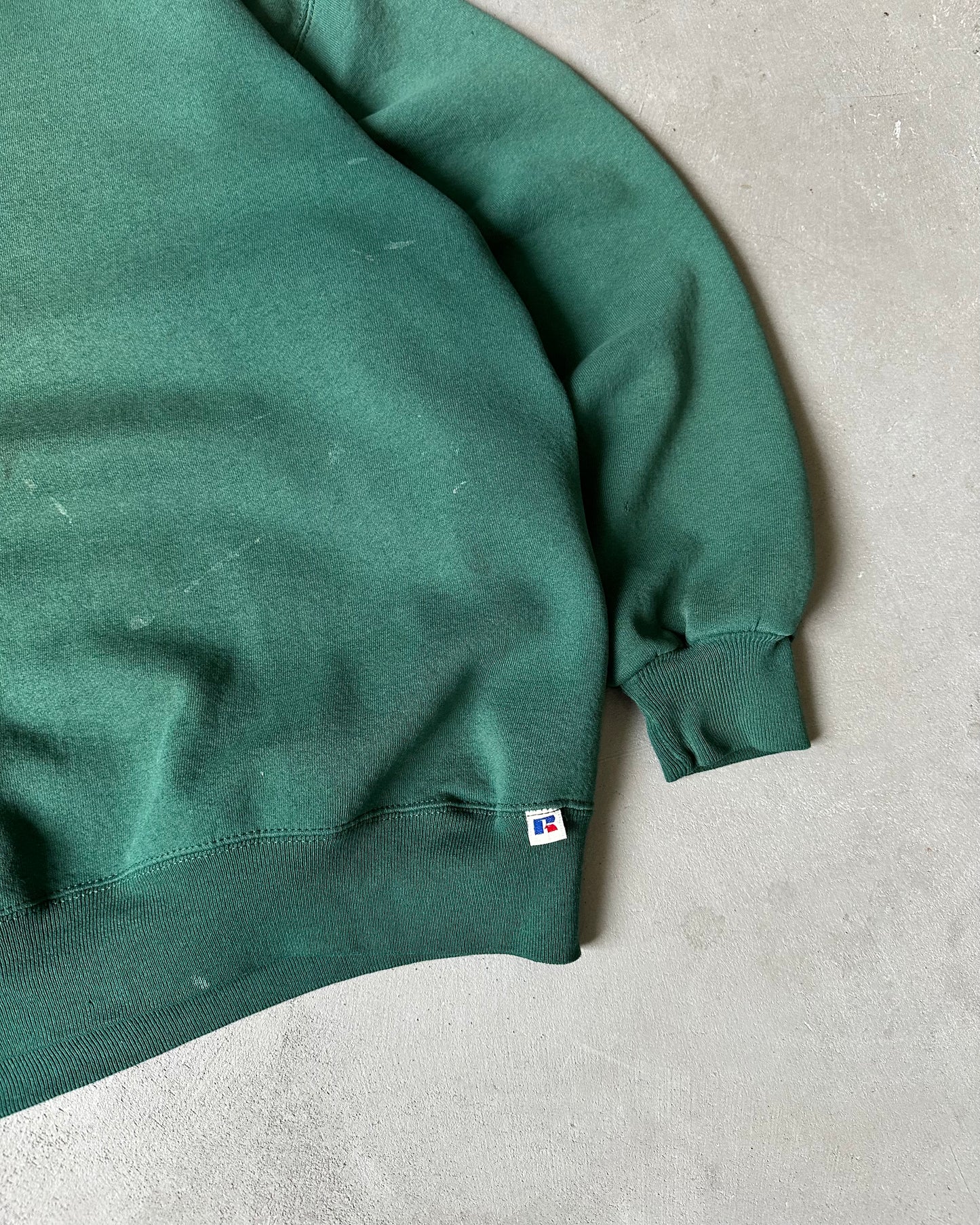 1990s - Faded Green Russell Crewneck - XL