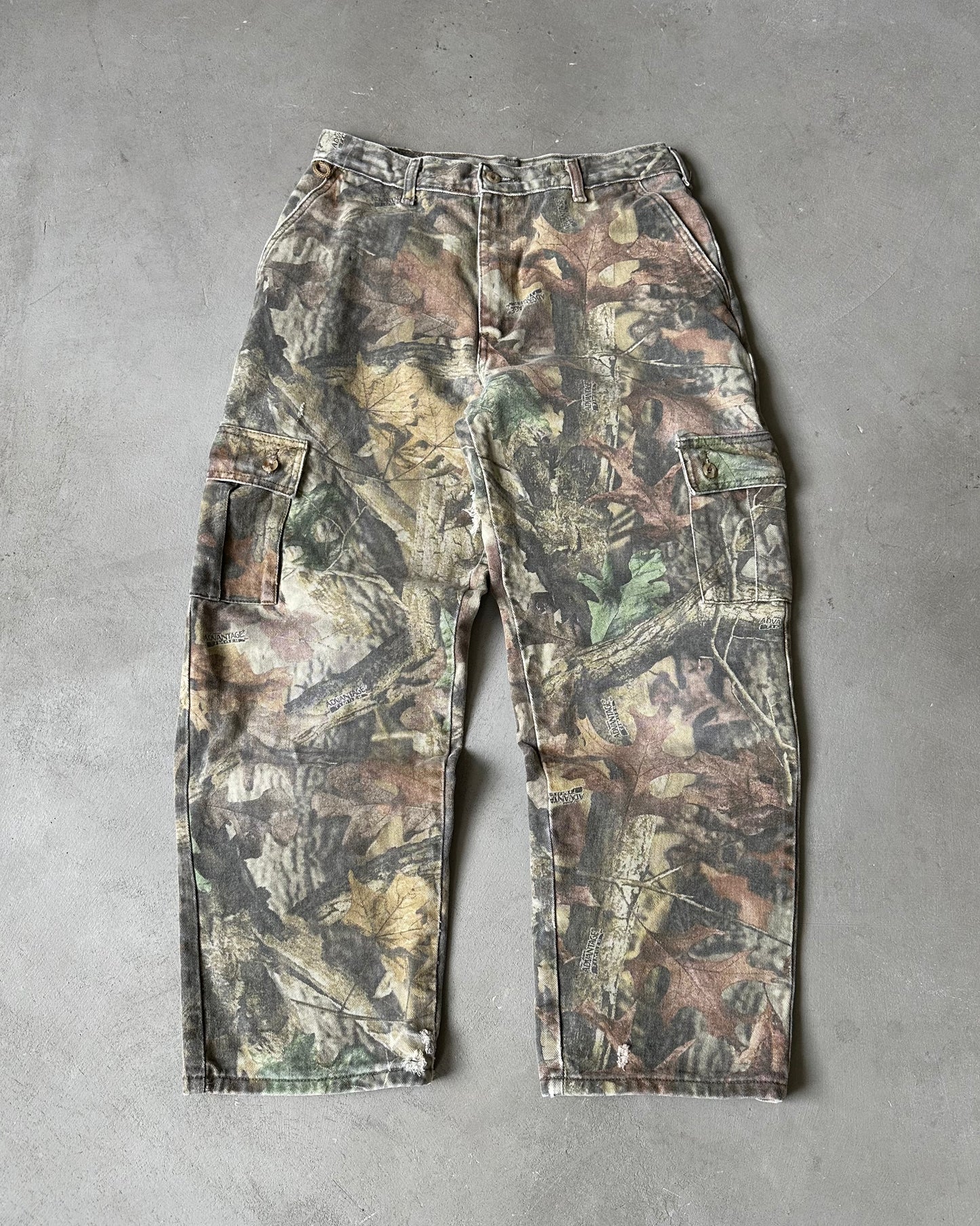 Années 90 - Pantalon Cargo Camouflage Usé - 30x28