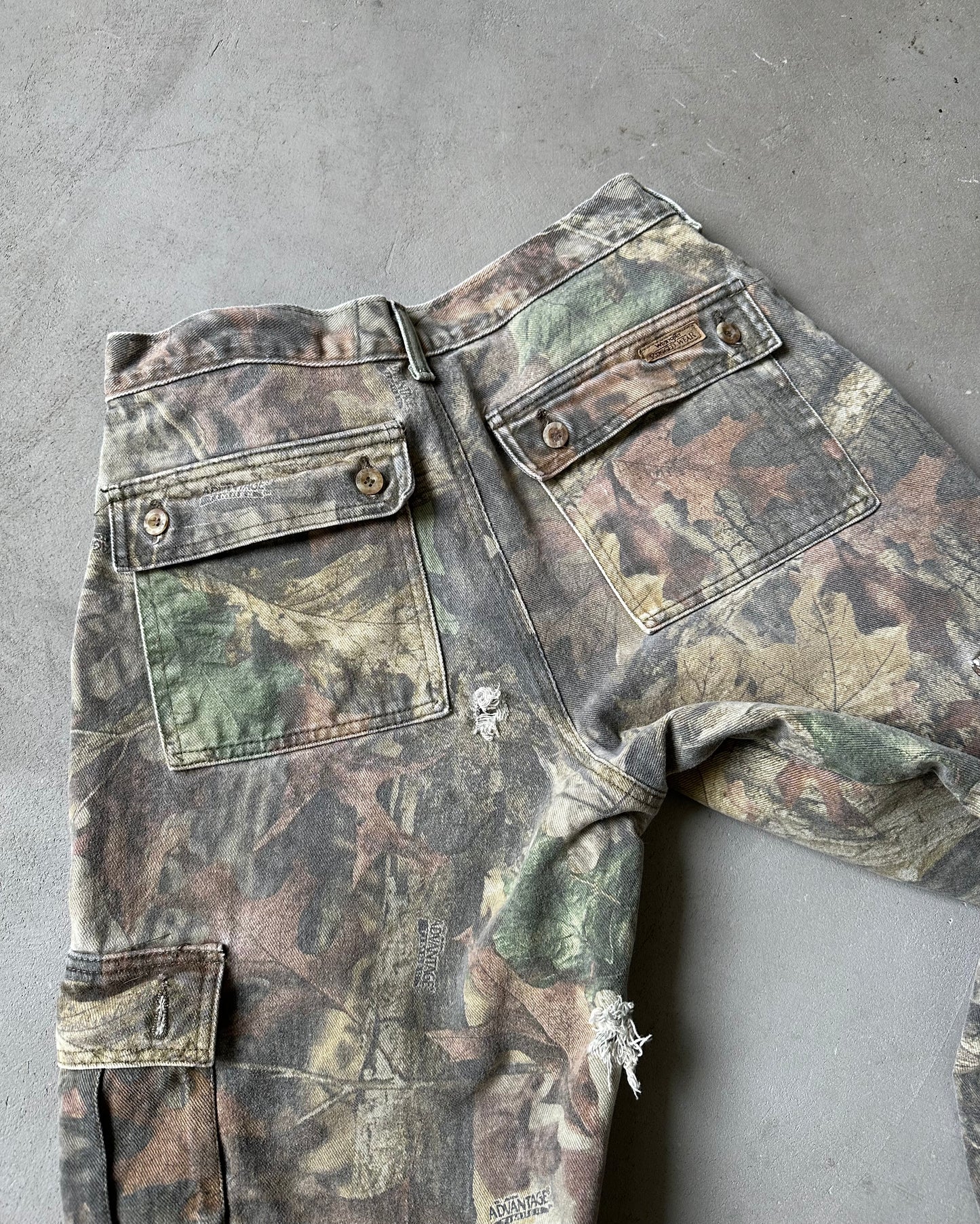 Années 90 - Pantalon Cargo Camouflage Usé - 30x28
