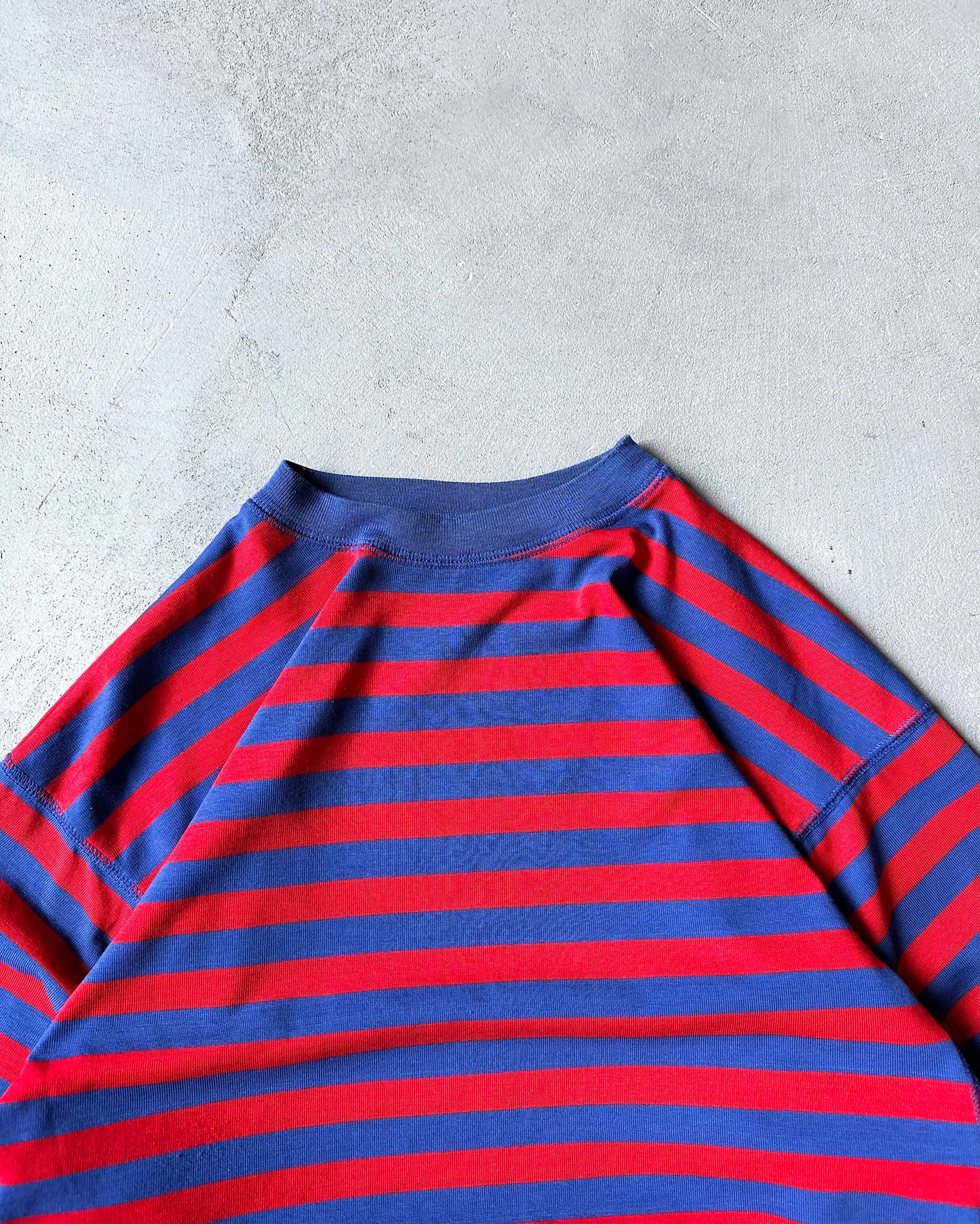 1990s - Red/Blue Striped Longsleeve - M