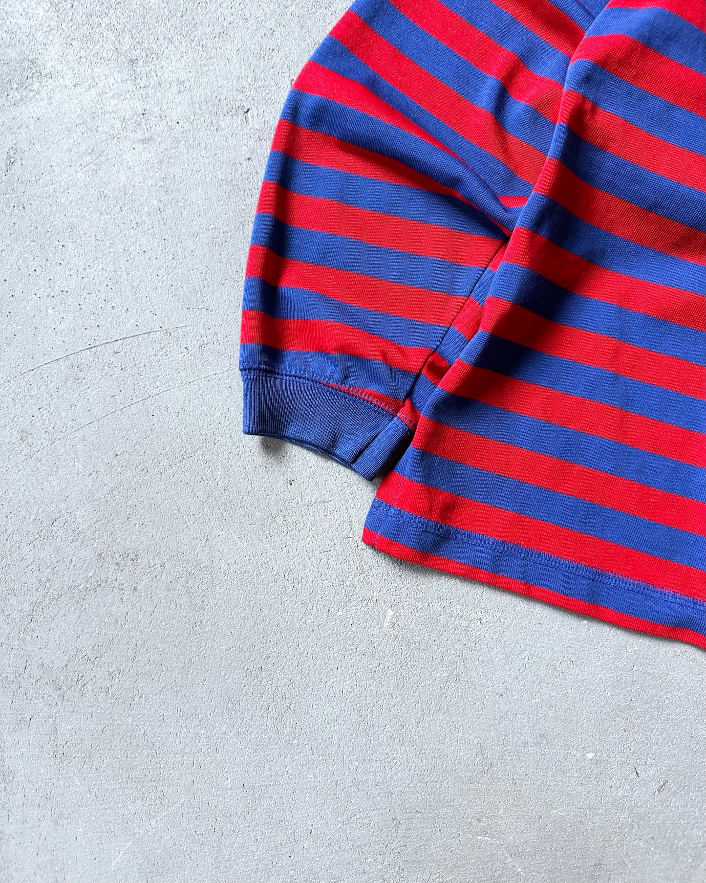 1990s - Red/Blue Striped Longsleeve - M