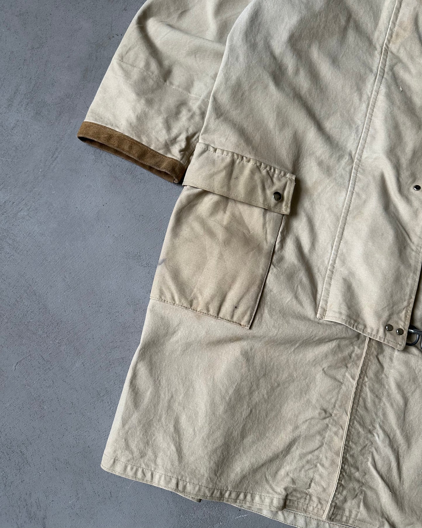 1980s - Beige Fireman Coat - M