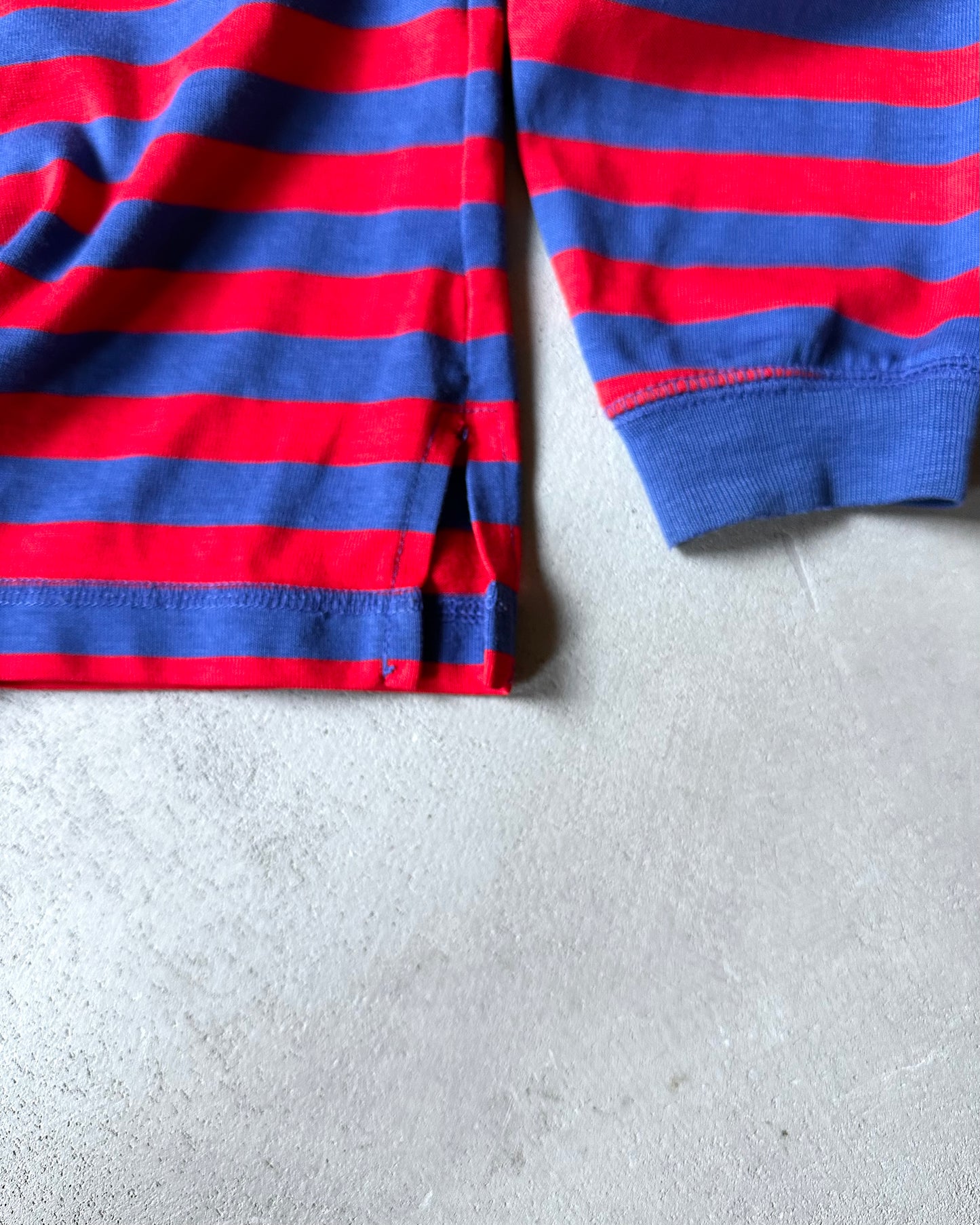 1990s - Red/Blue Striped Longsleeve - M
