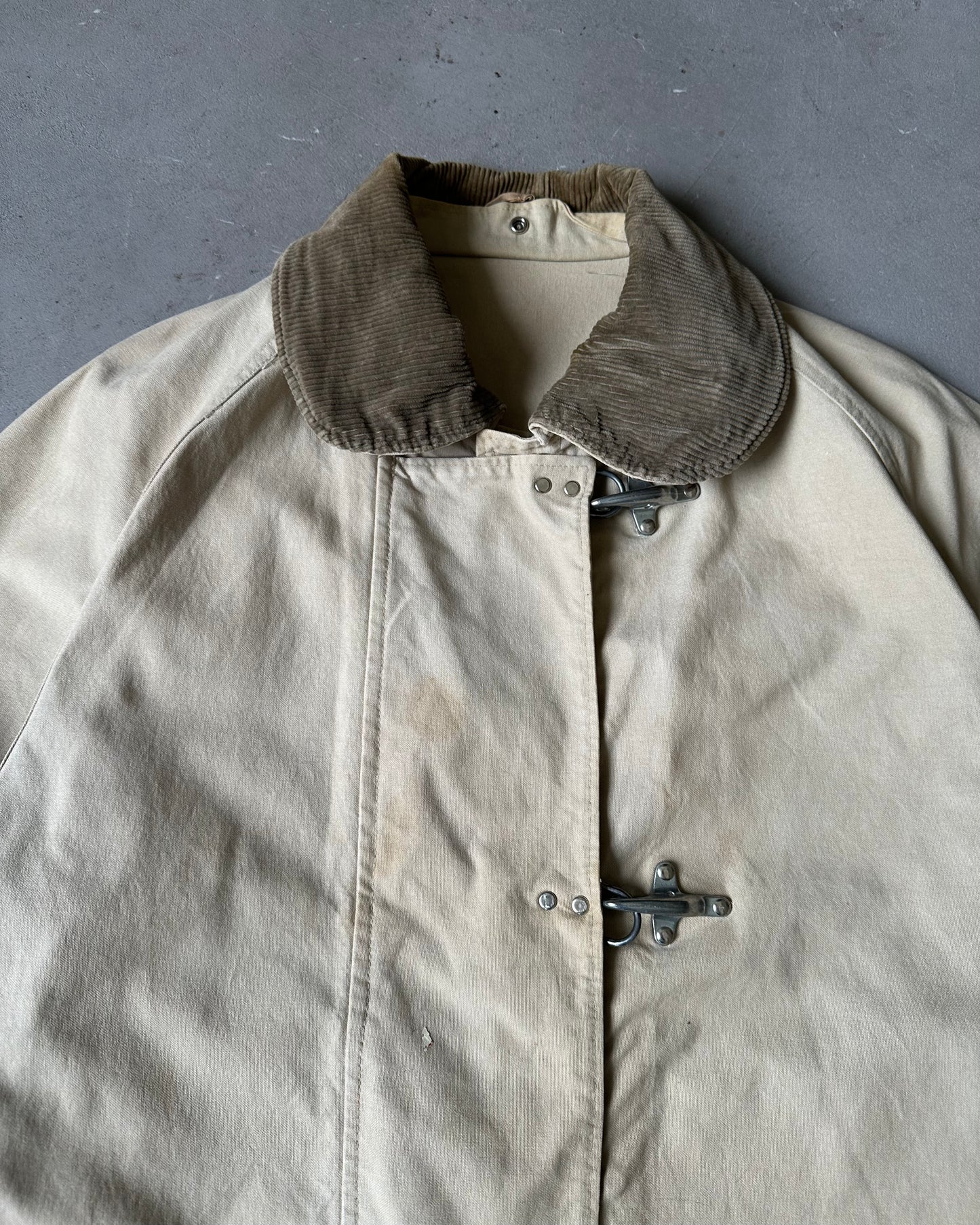 1980s - Beige Fireman Coat - M