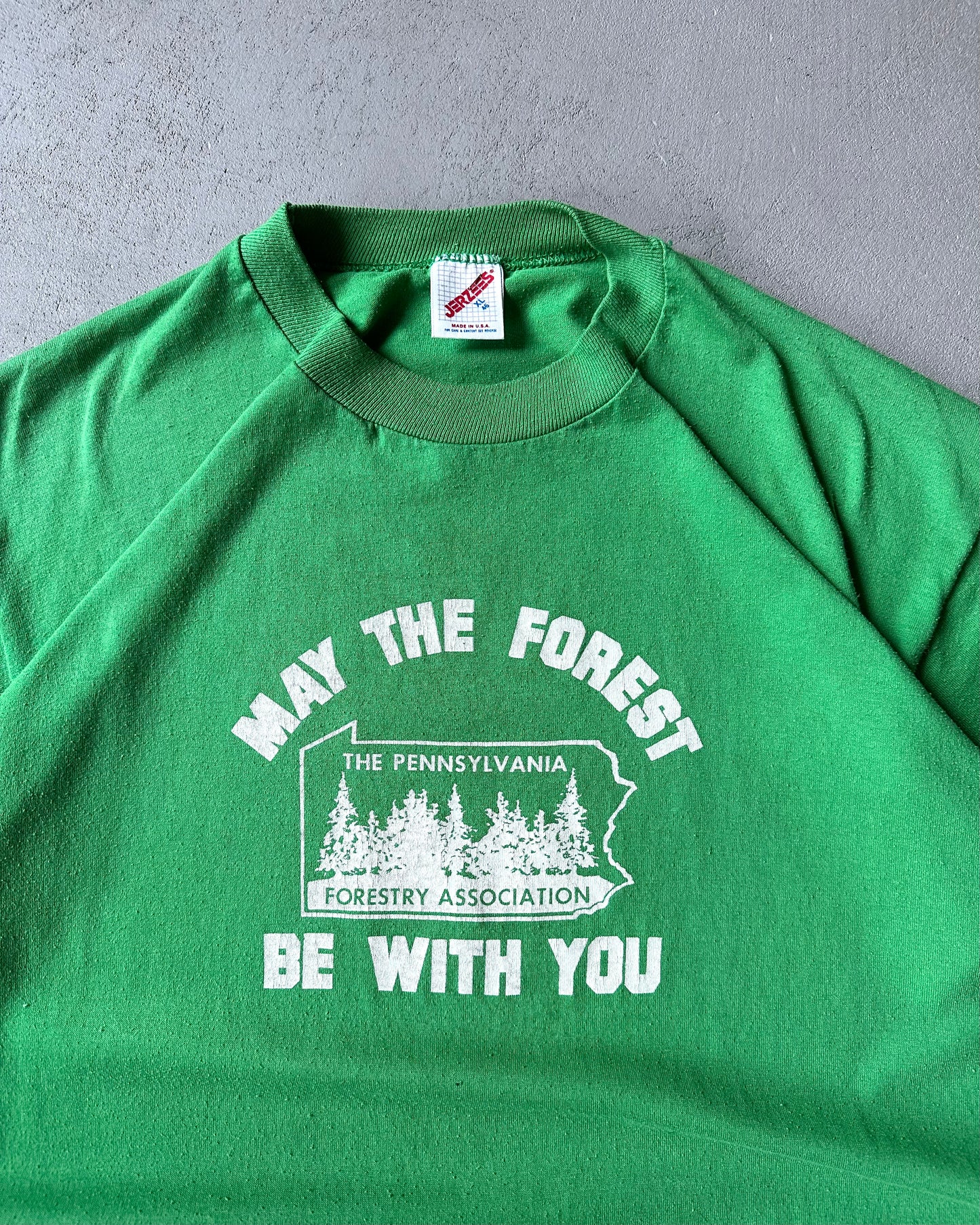 1980s - Green Forest T-Shirt - L/XL