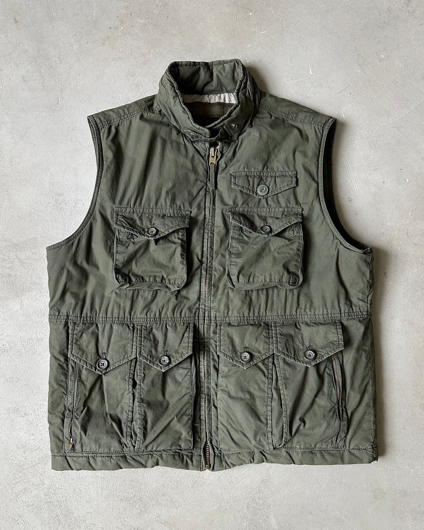 1990s - Green Marlboro Utility Vest - L