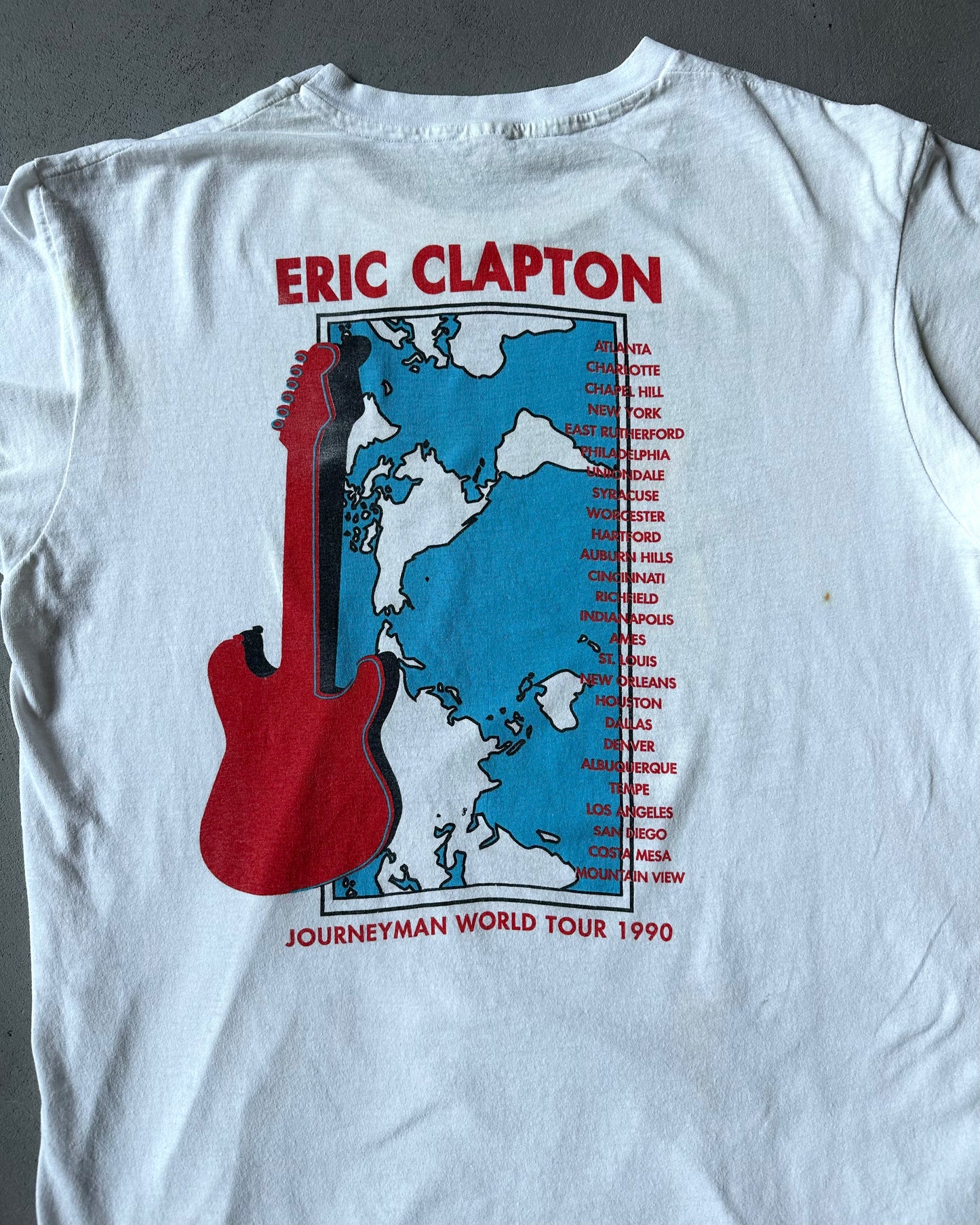 1990s - White Eric Clapton T-Shirt - M/L