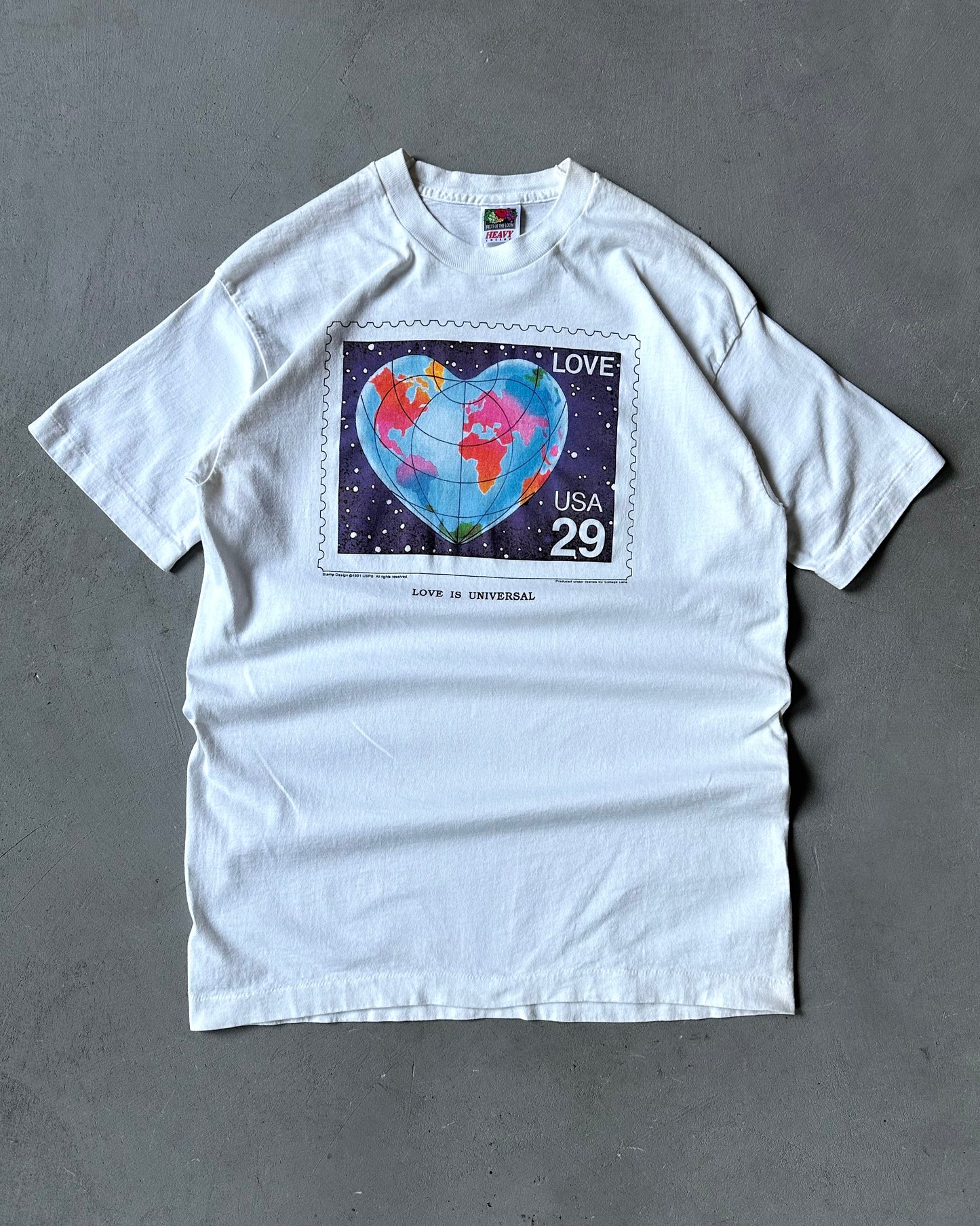 1990s - White USPS Love T-Shirt - M