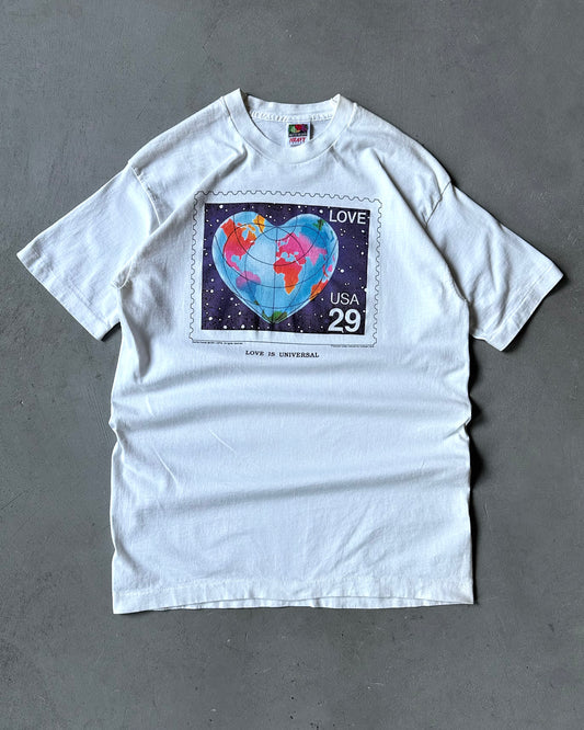 1990s - White USPS Love T-Shirt - M