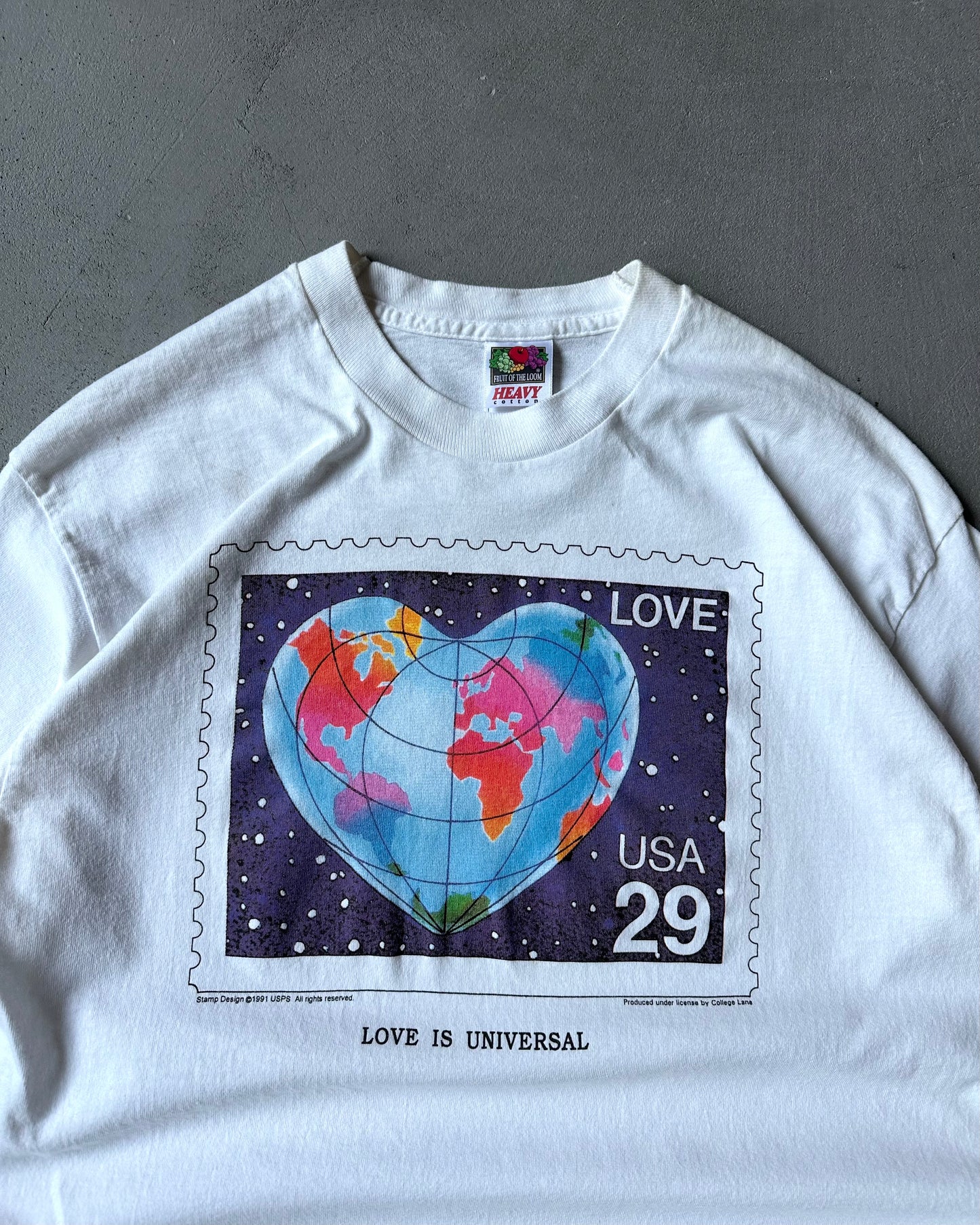 1990s - White USPS Love T-Shirt - M