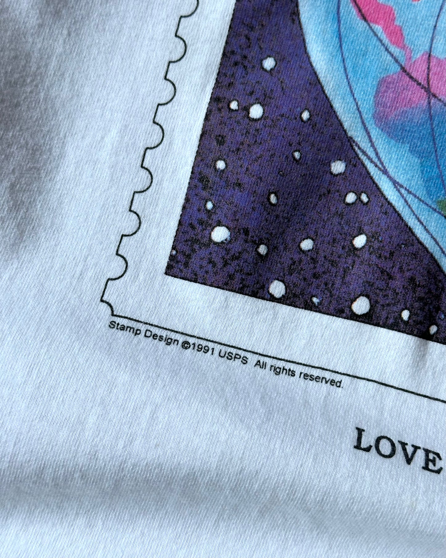 1990s - White USPS Love T-Shirt - M