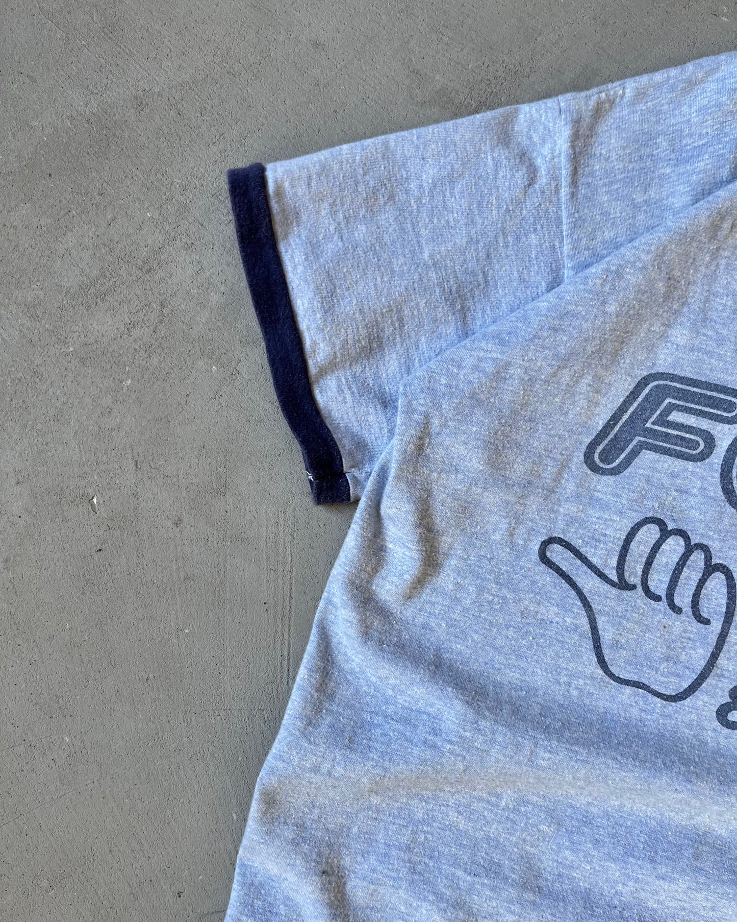 Années 70 - T-shirt Ringer Bleu The Fonz - M