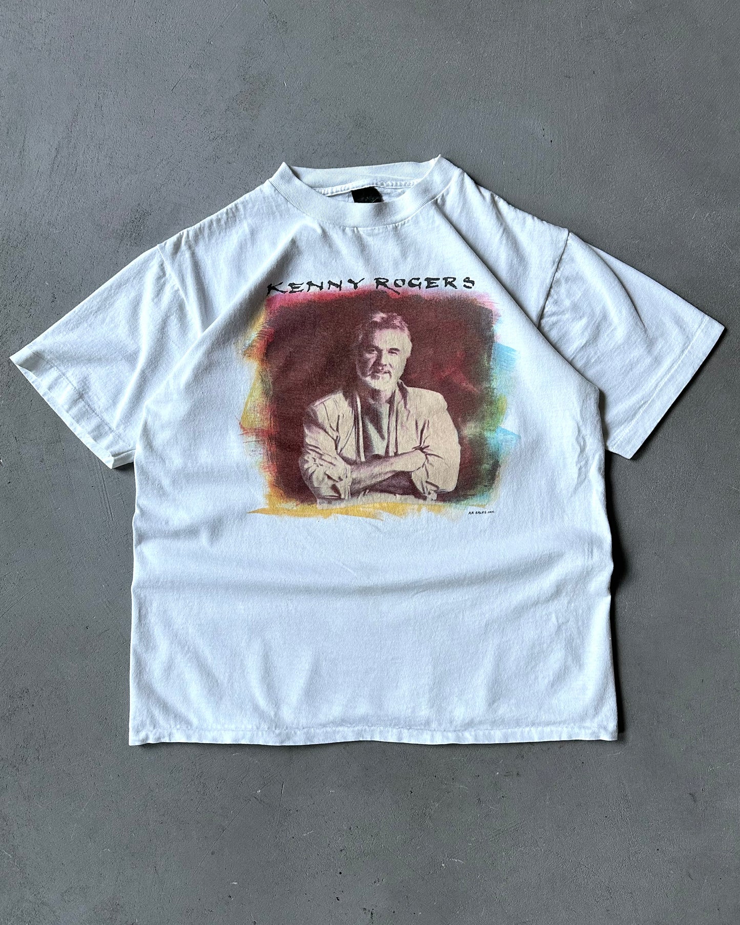 1980s - White Kenny Rogers T-Shirt - S
