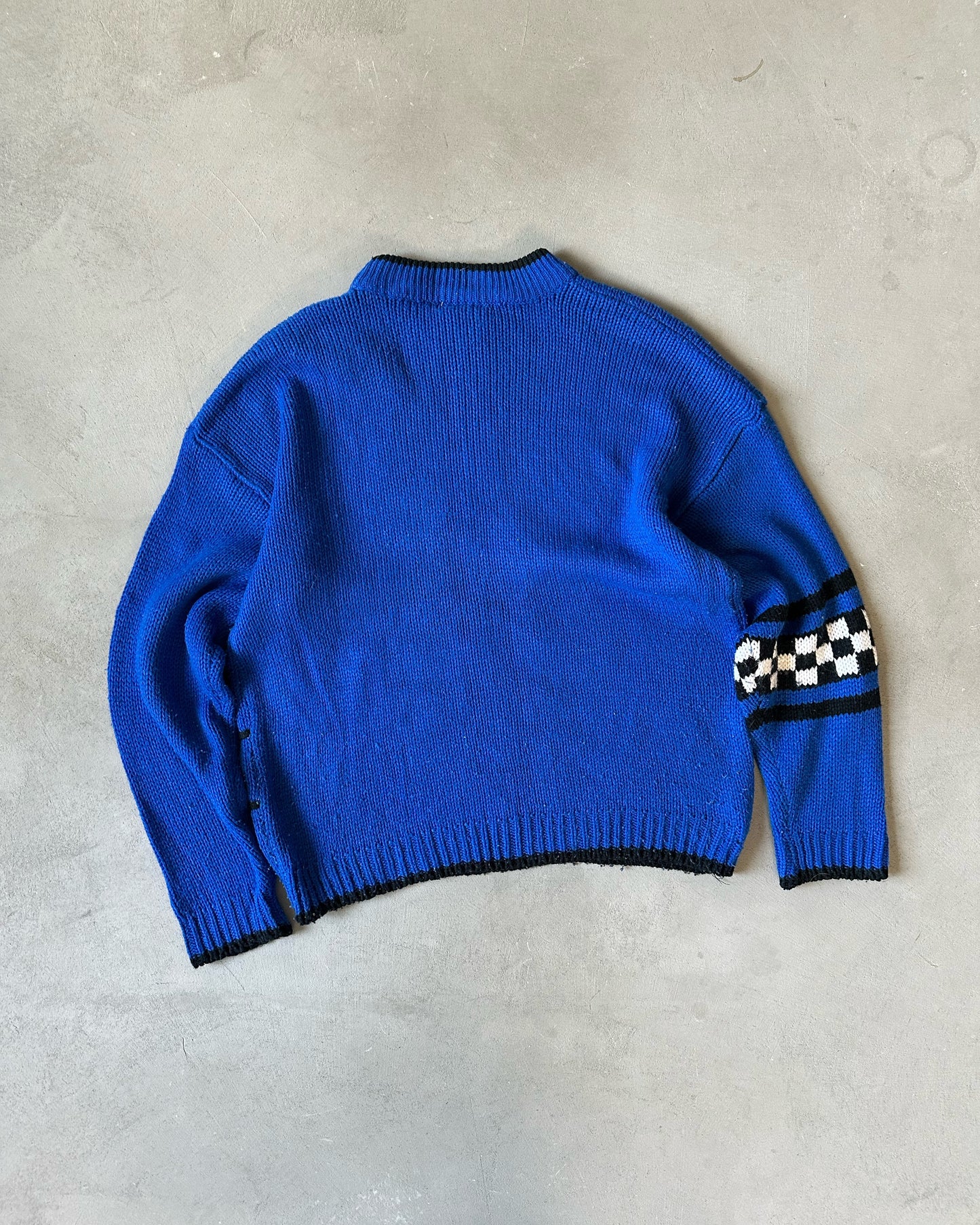 1990s - Blue TAXI Sweater - L