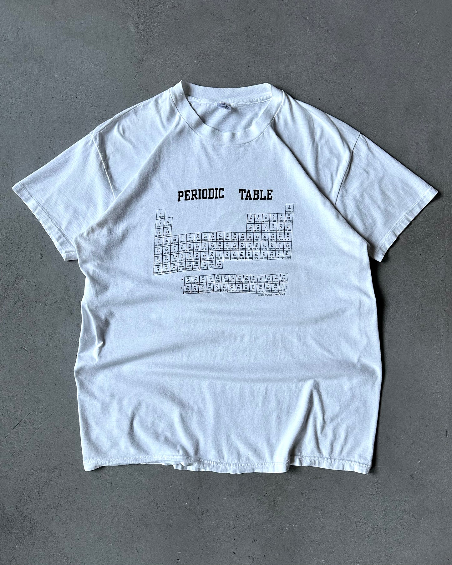 1990s - White Periodic Table T-Shirt - XL