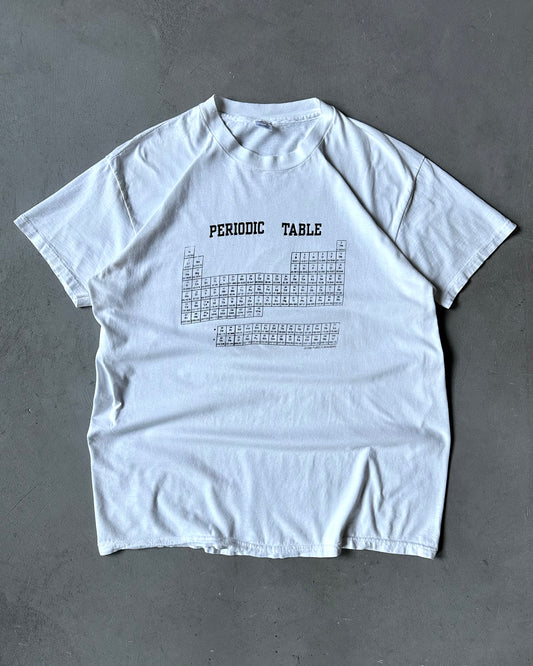 1990s - White Periodic Table T-Shirt - XL