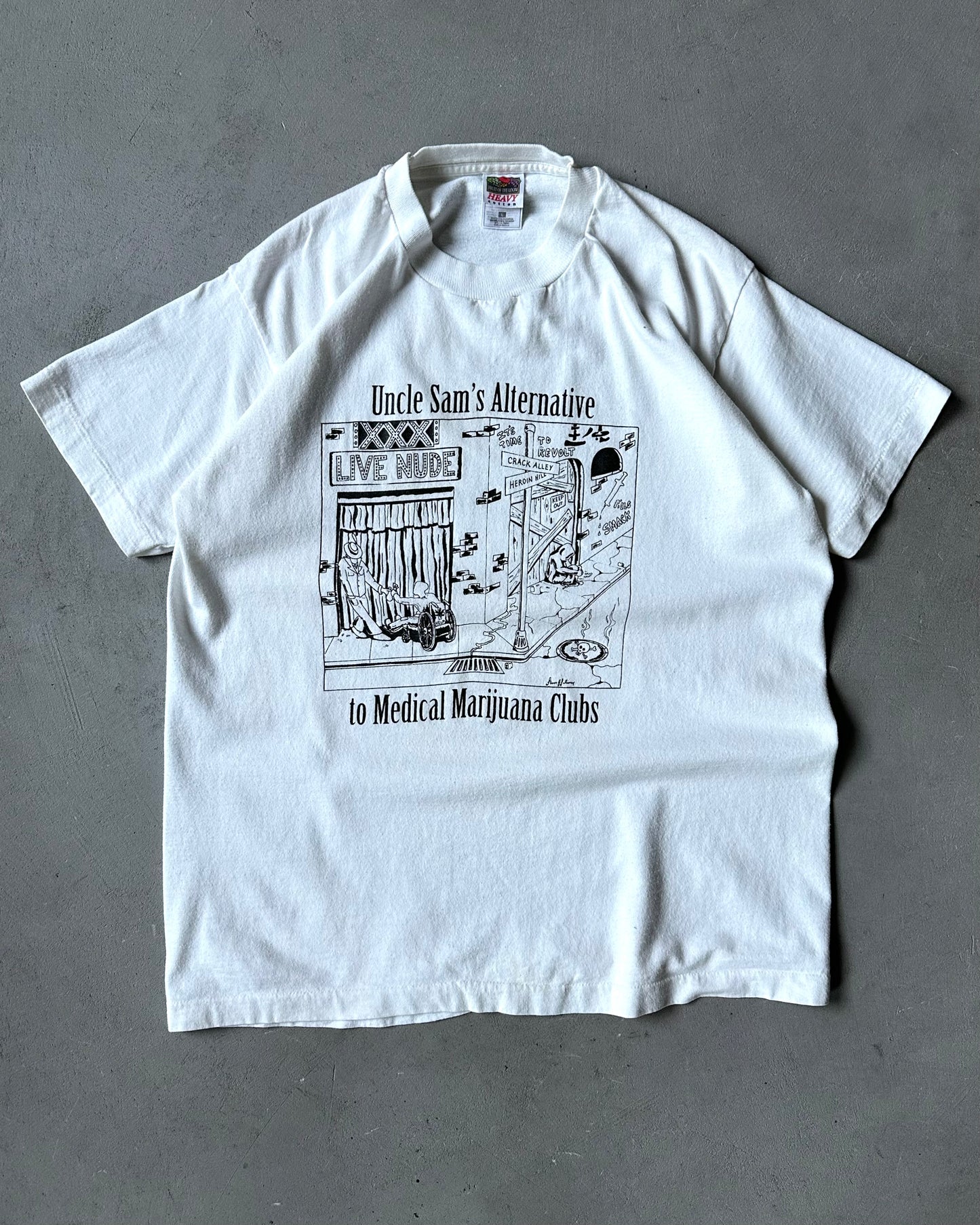 1990s - White Uncle Sam's Alternative T-Shirt - M/L