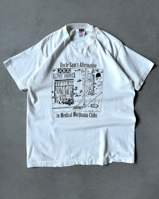 1990s - White Uncle Sam's Alternative T-Shirt - M/L
