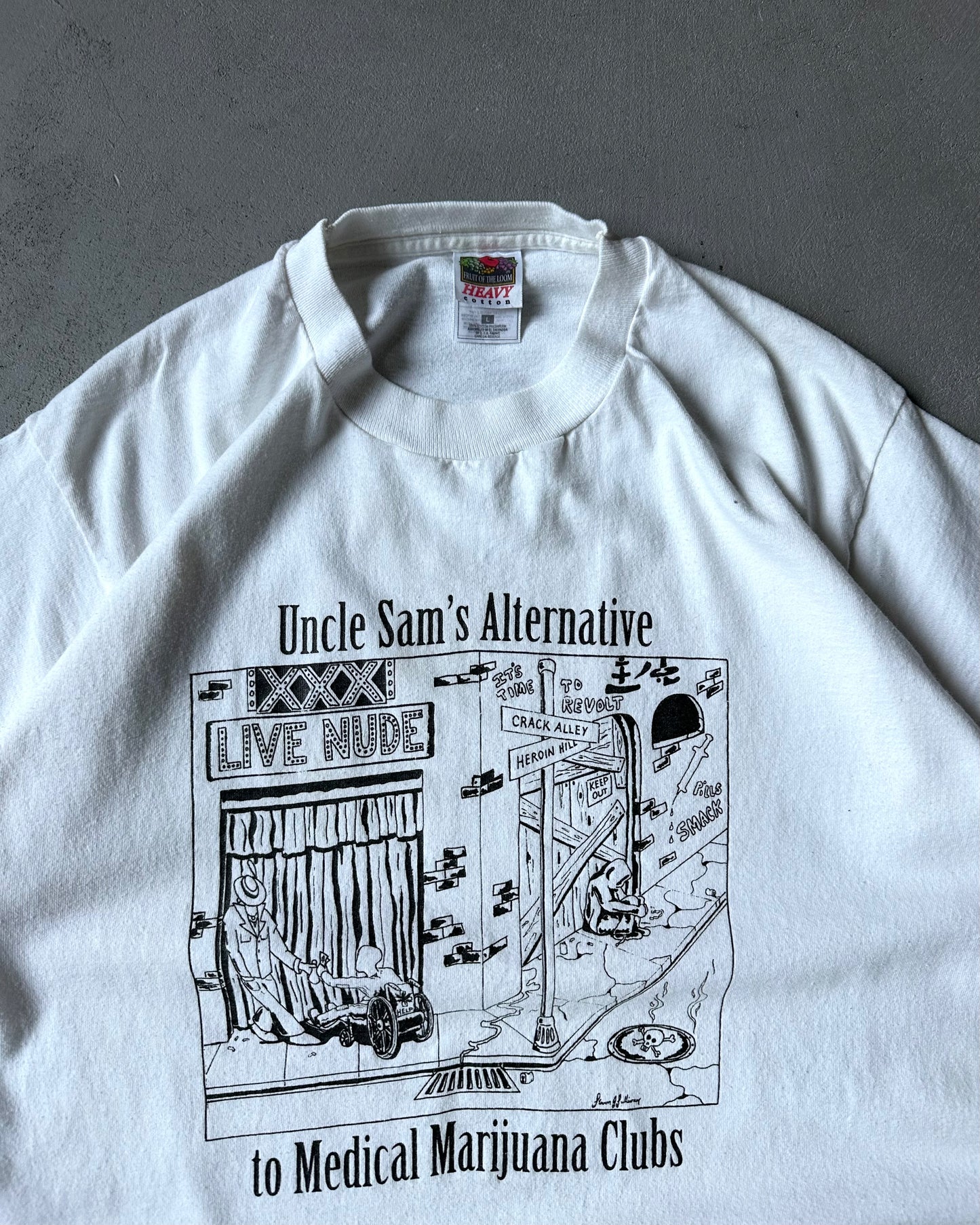 1990s - White Uncle Sam's Alternative T-Shirt - M/L