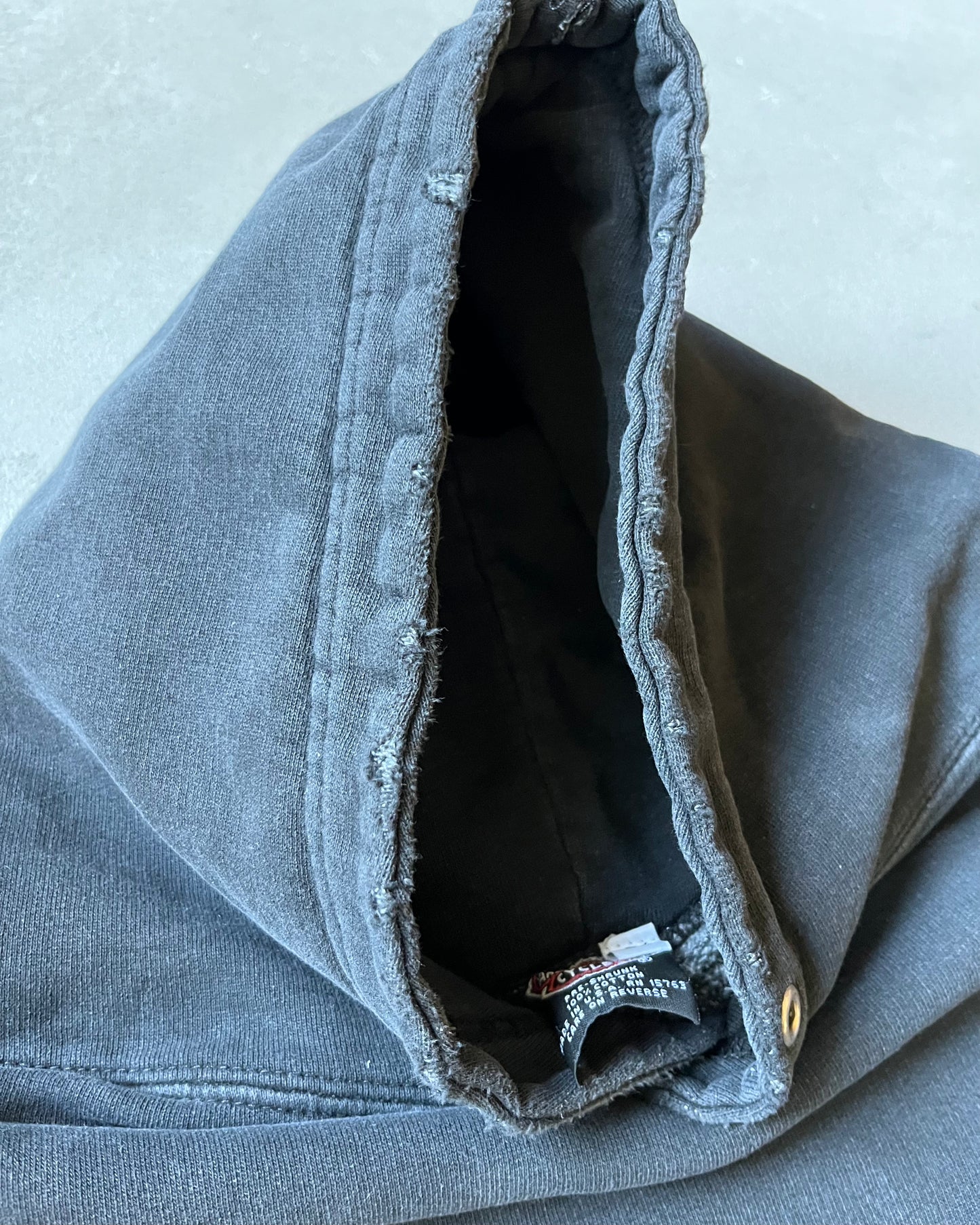 1990s - Distressed Black Harley-Davidson Hoodie - XXL