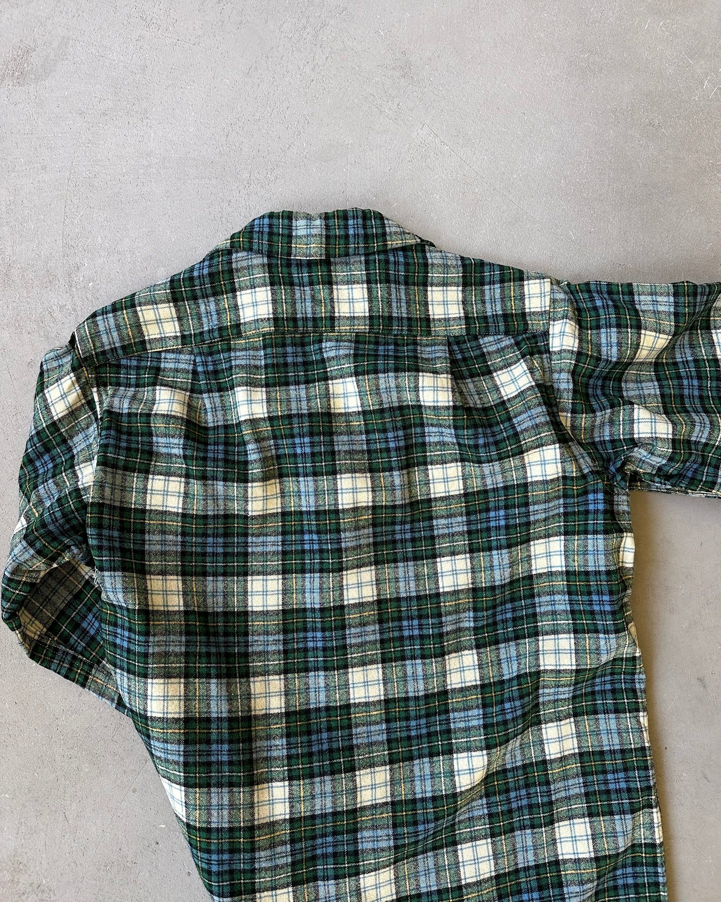 1950s - Green/Multi Pendleton Plaid Wool Board Shirt - S