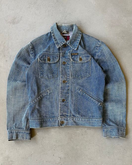 1970s - Faded Old Bond Denim Jacket - (W)S