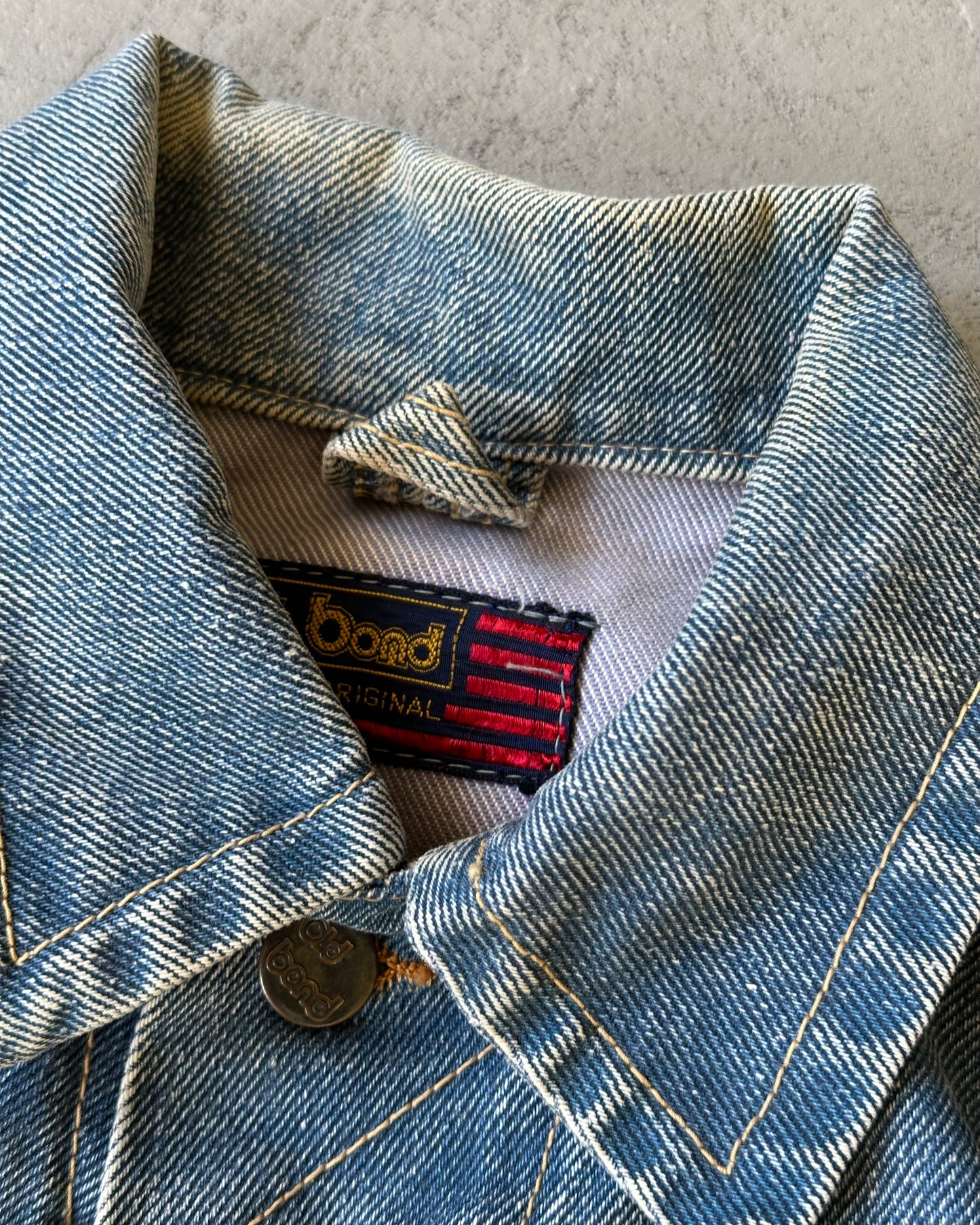 1970s - Faded Old Bond Denim Jacket - (W)S
