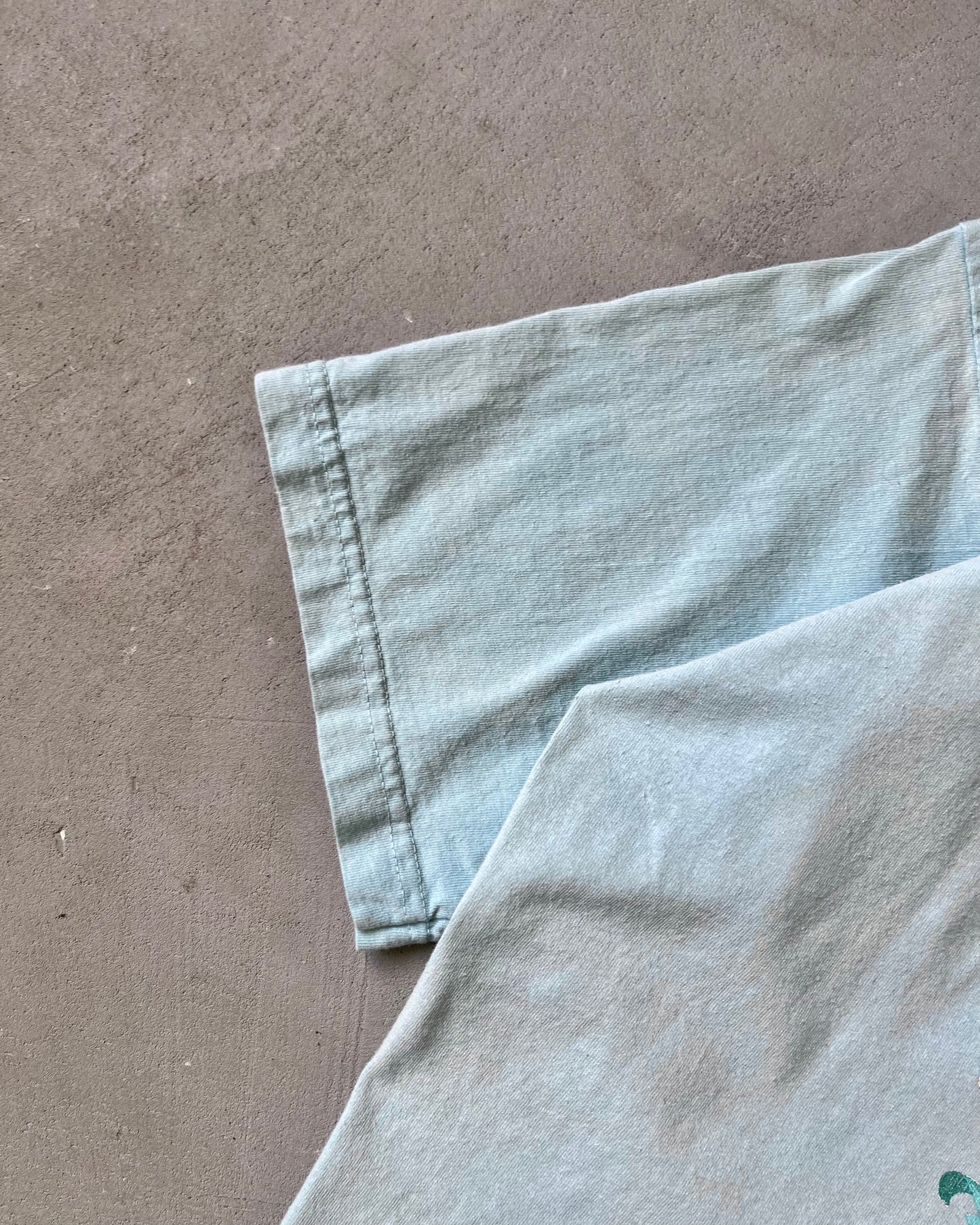 1990s - Aqua Oxeye Daisy T-Shirt - XL
