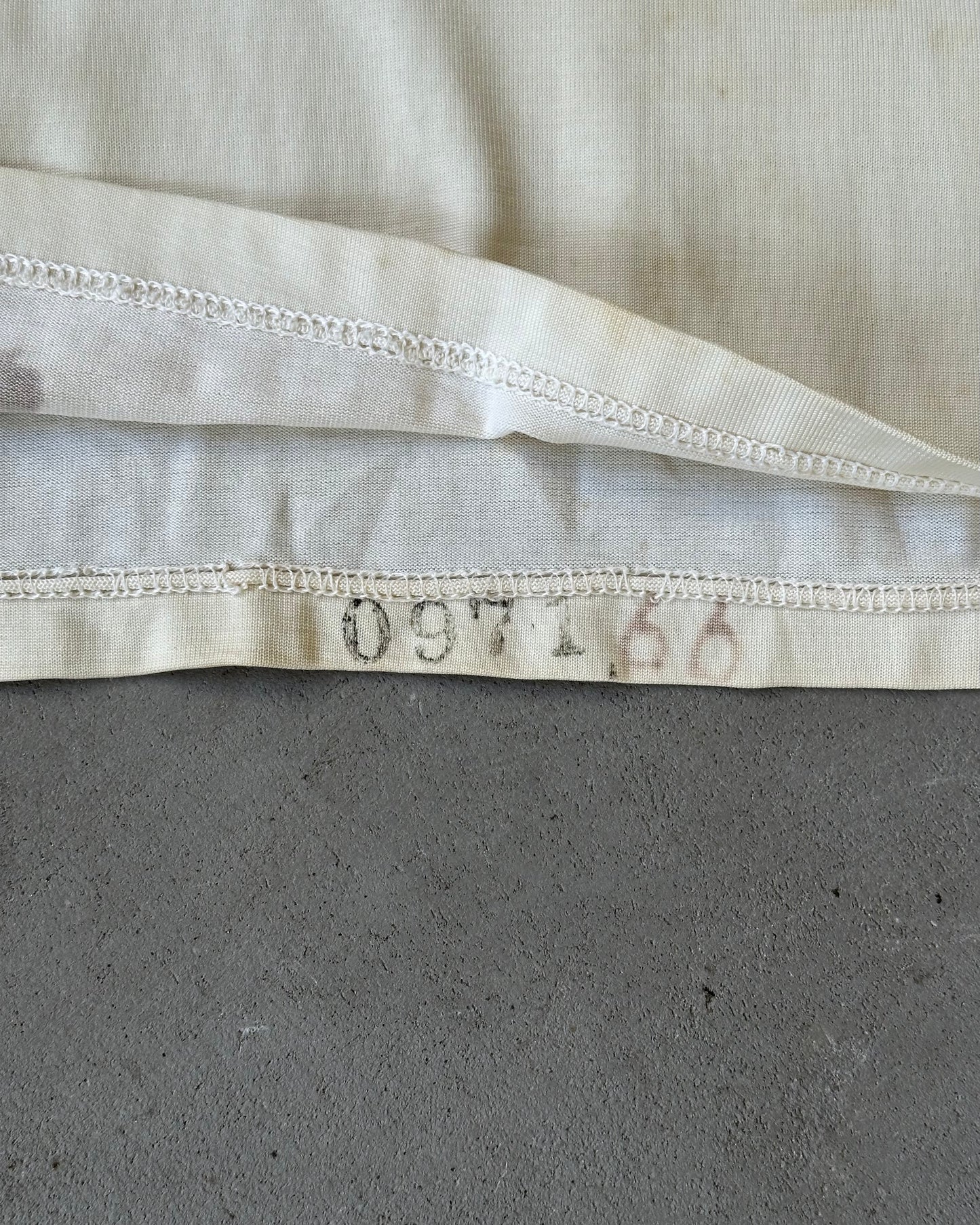 1960s - White/Blue 78 Repaired Jersey - XL