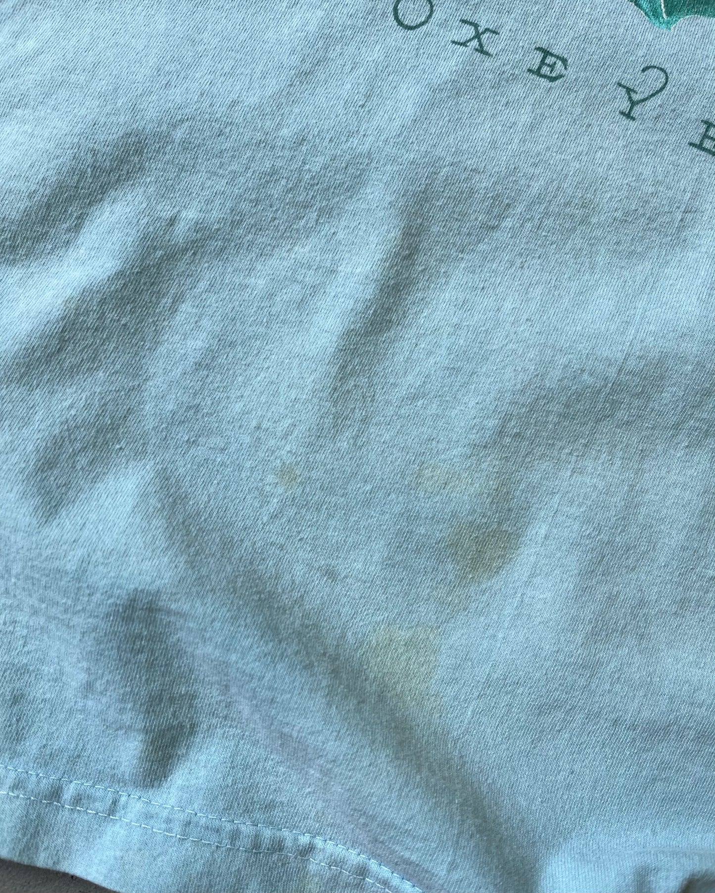 1990s - Aqua Oxeye Daisy T-Shirt - XL