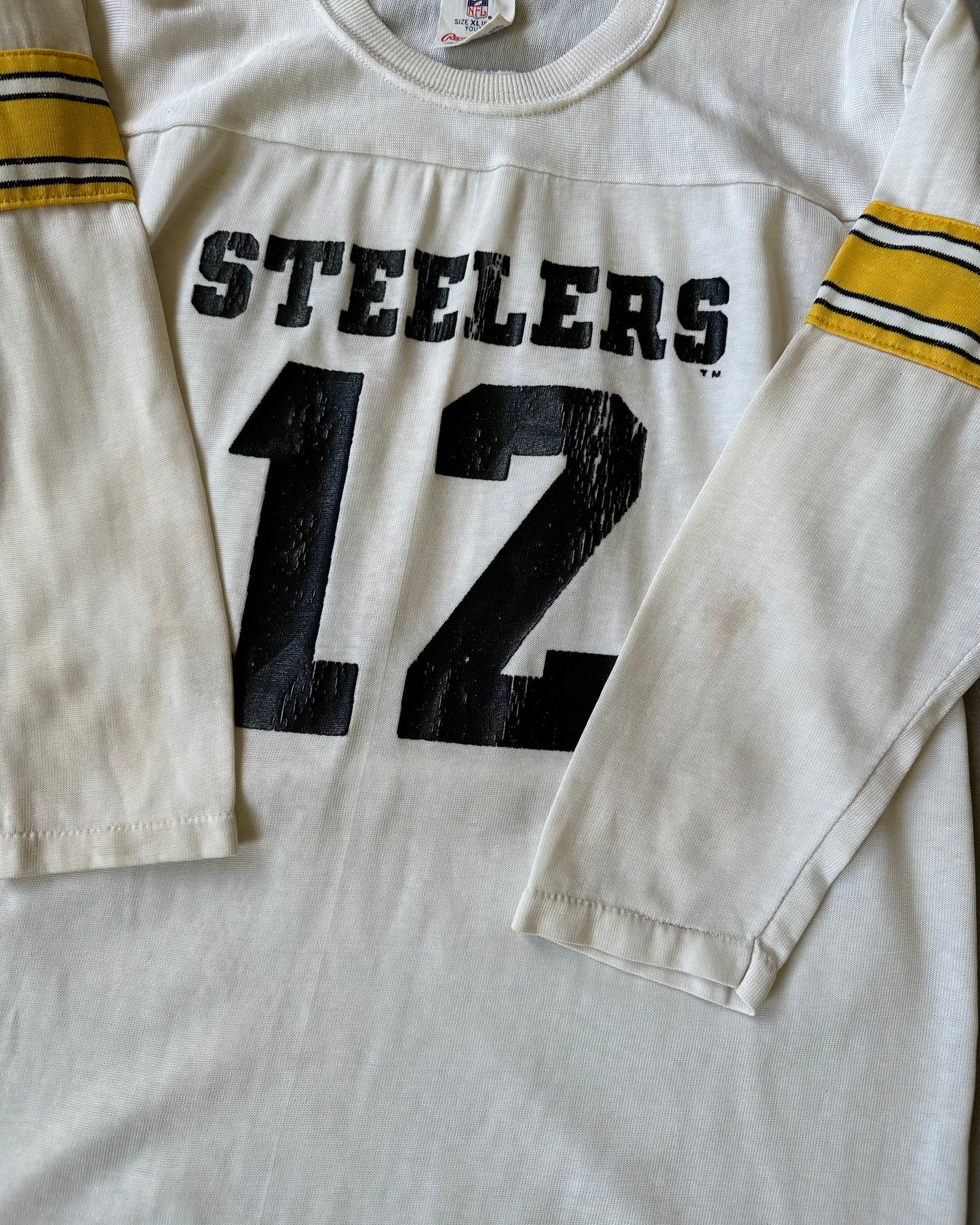 1970s - White Steelers 12 Jersey - XS/S