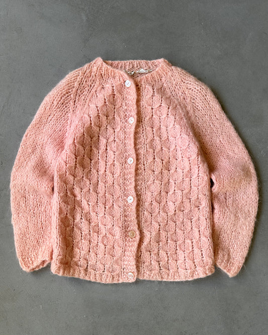 1970s - Light Pink Adria Wool Cardigan - (W)M