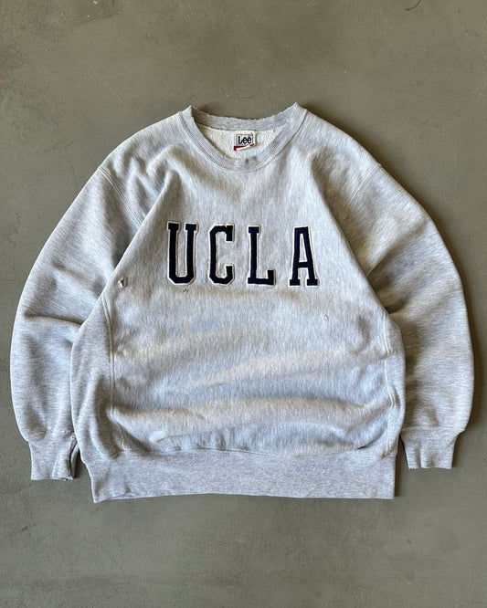 1990s - Distressed Ash Grey UCLA Crewneck - XL