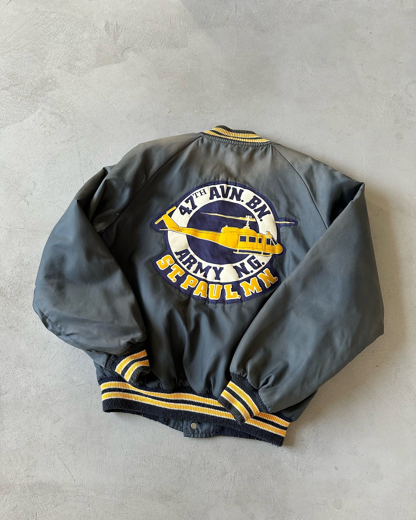1970s - Faded Navy Butwin Army Bomber Jacket - M/L