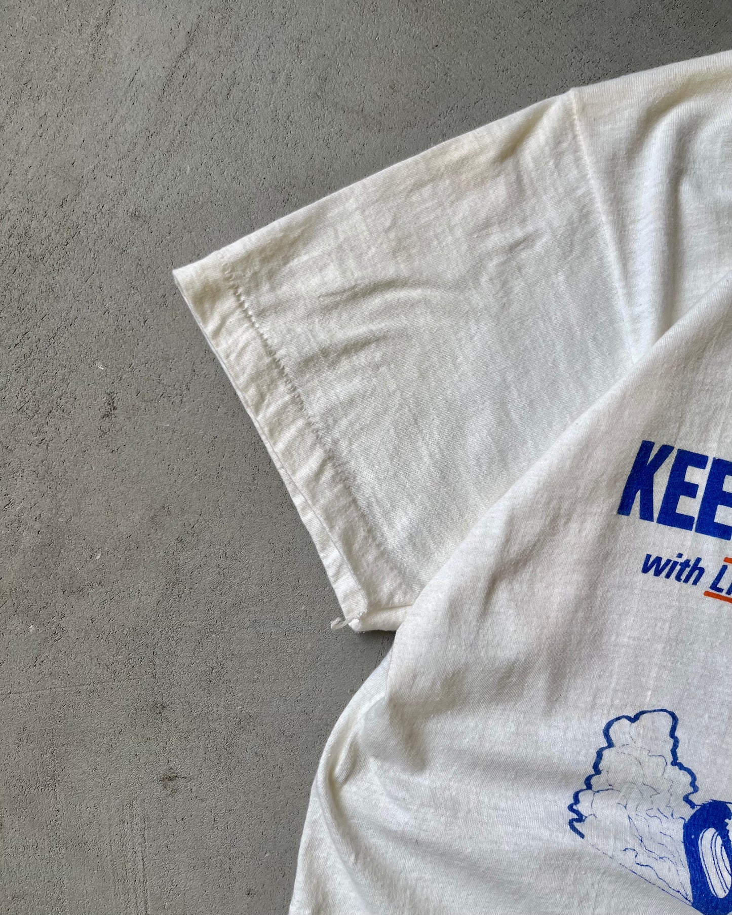 Années 70 - T-shirt Cream Keep On Lift Truckin' - S