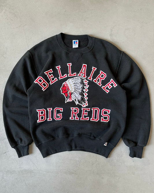 1990s - Black Bellaire Russell Crewneck - S