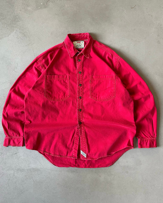 1990s - Red Levi's Button Up - XL