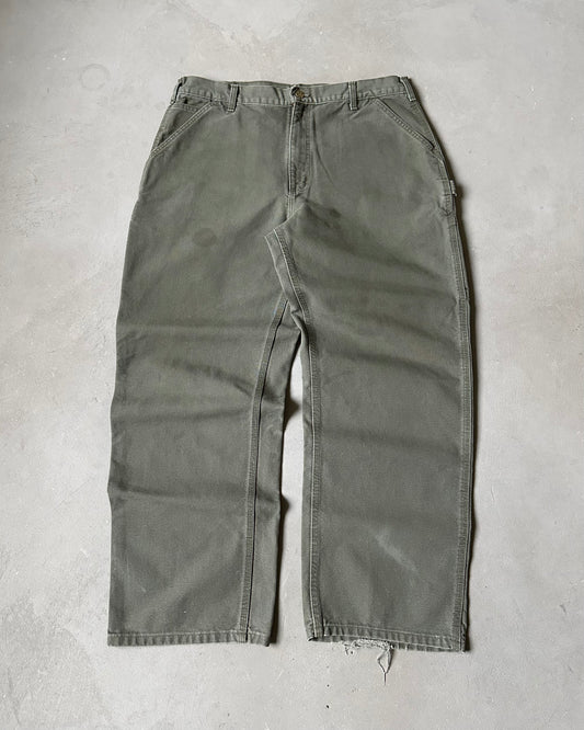 2000s - Green Carhartt Work Pants - 36x29