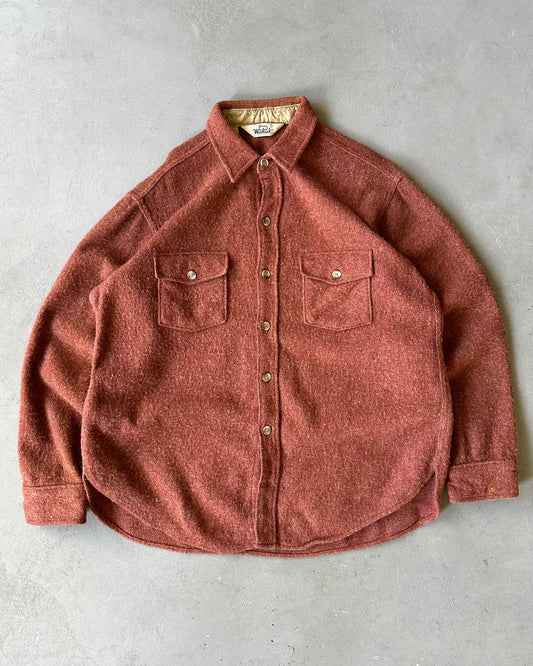 1980s - Brick Woolrich Wool Shirt - L