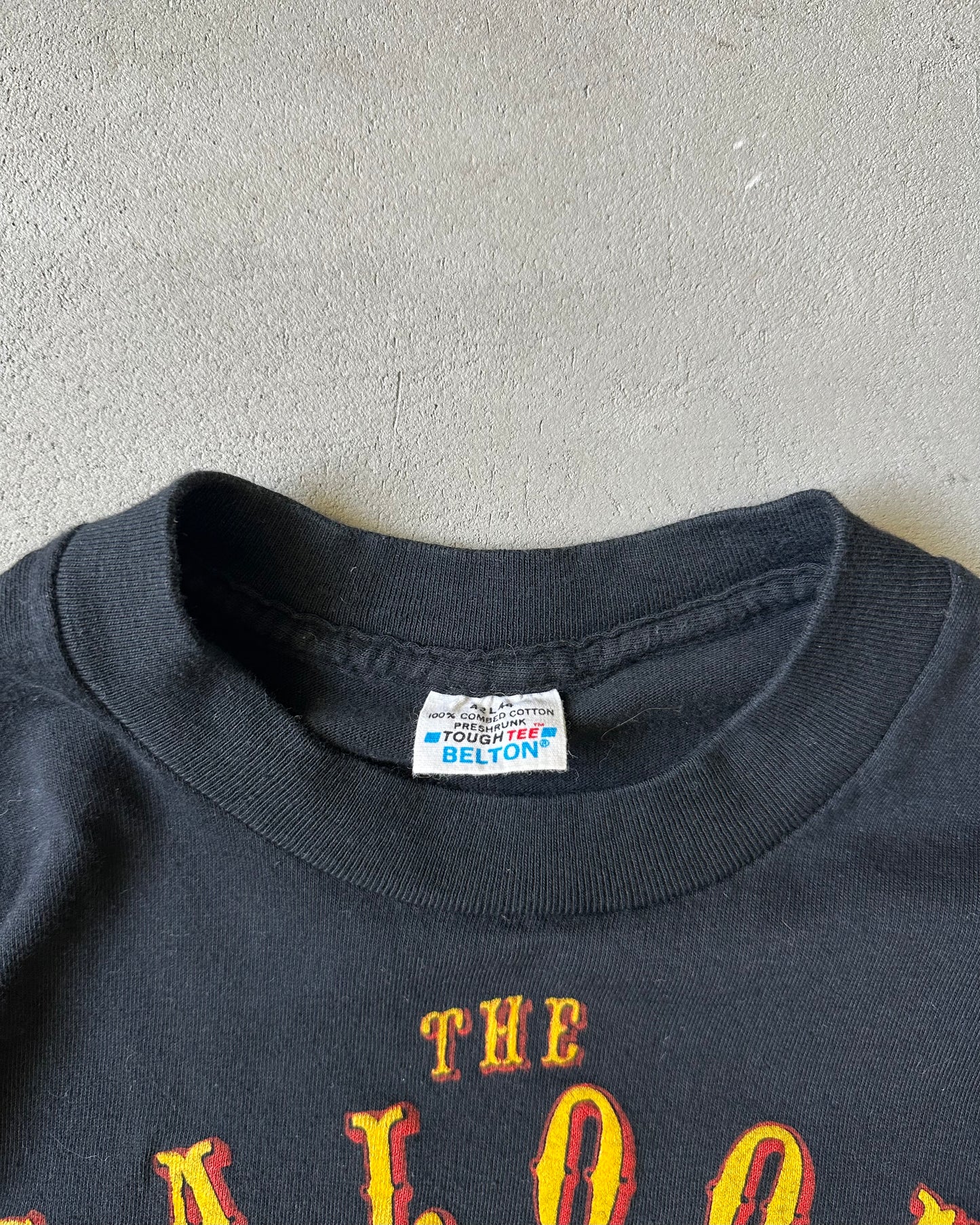 Années 80 - T-shirt Saloon Noir Effet Vieilli - S