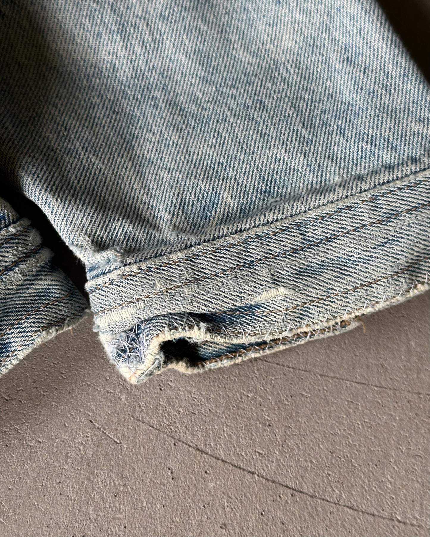1980s - Distressed Calvin Klein Denim Jacket - L