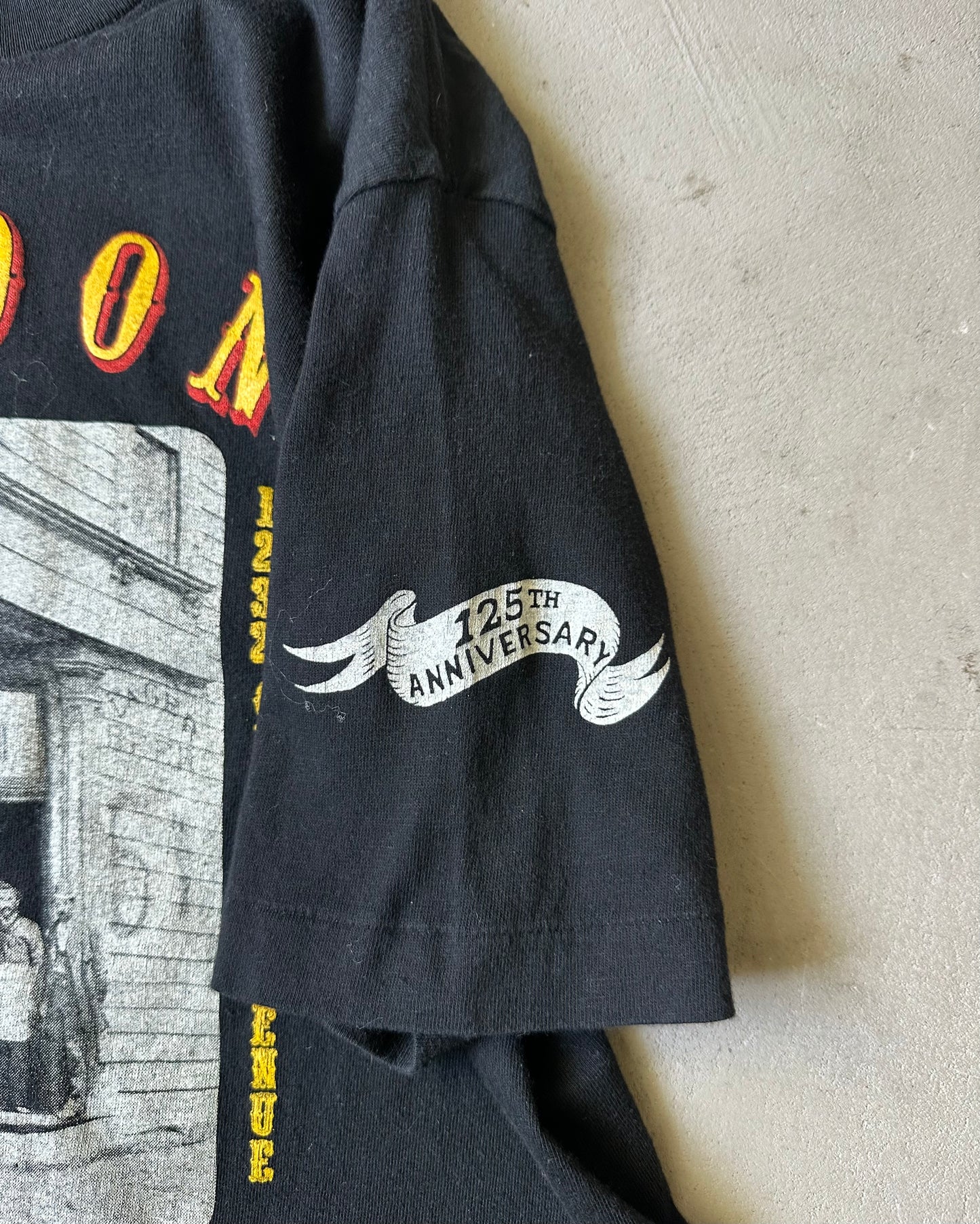 Années 80 - T-shirt Saloon Noir Effet Vieilli - S