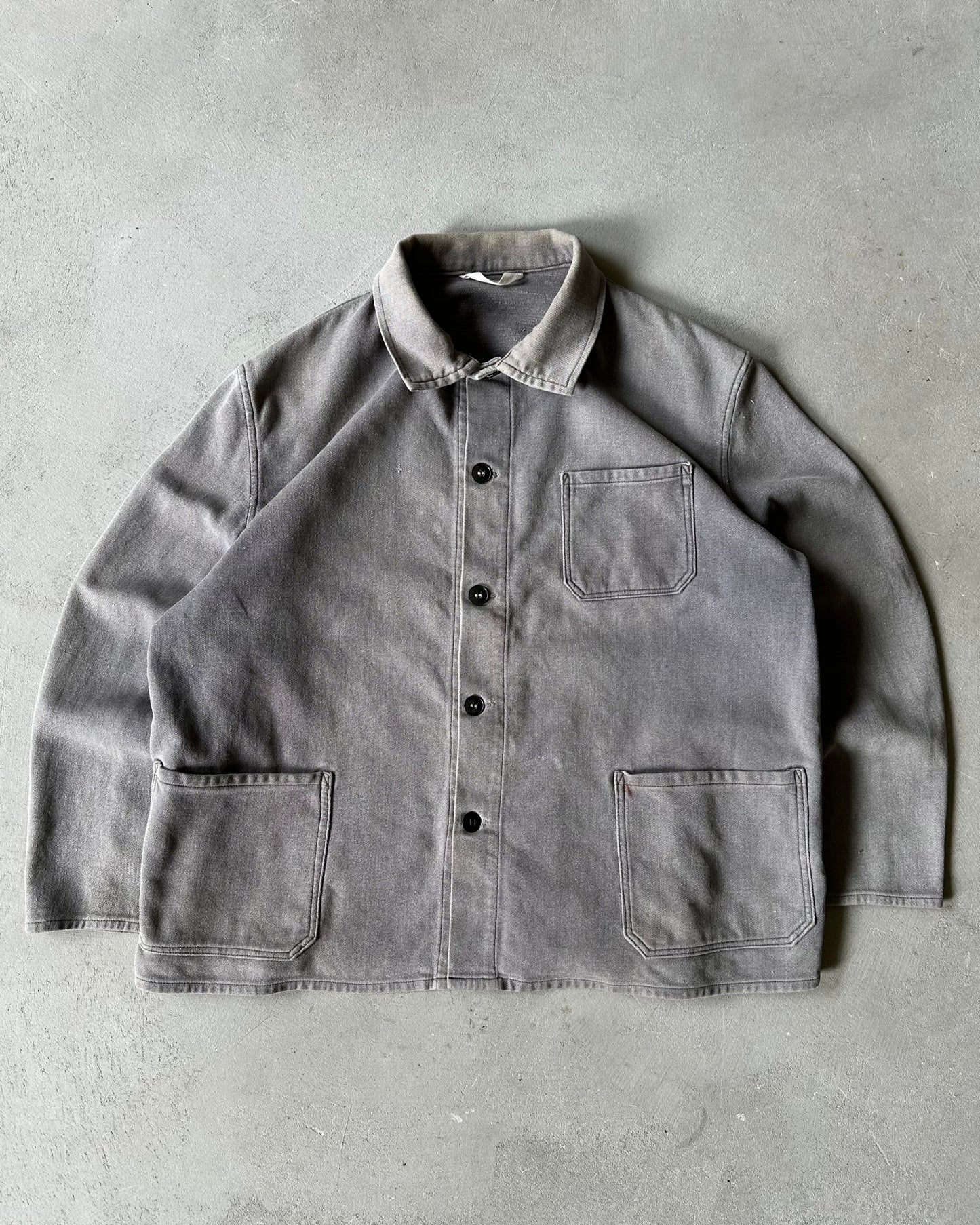 1970s - Faded Grey French Chore - M/L