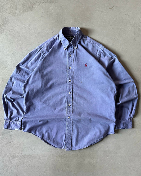 1990s - Lavender Ralph Lauren Button Up - L