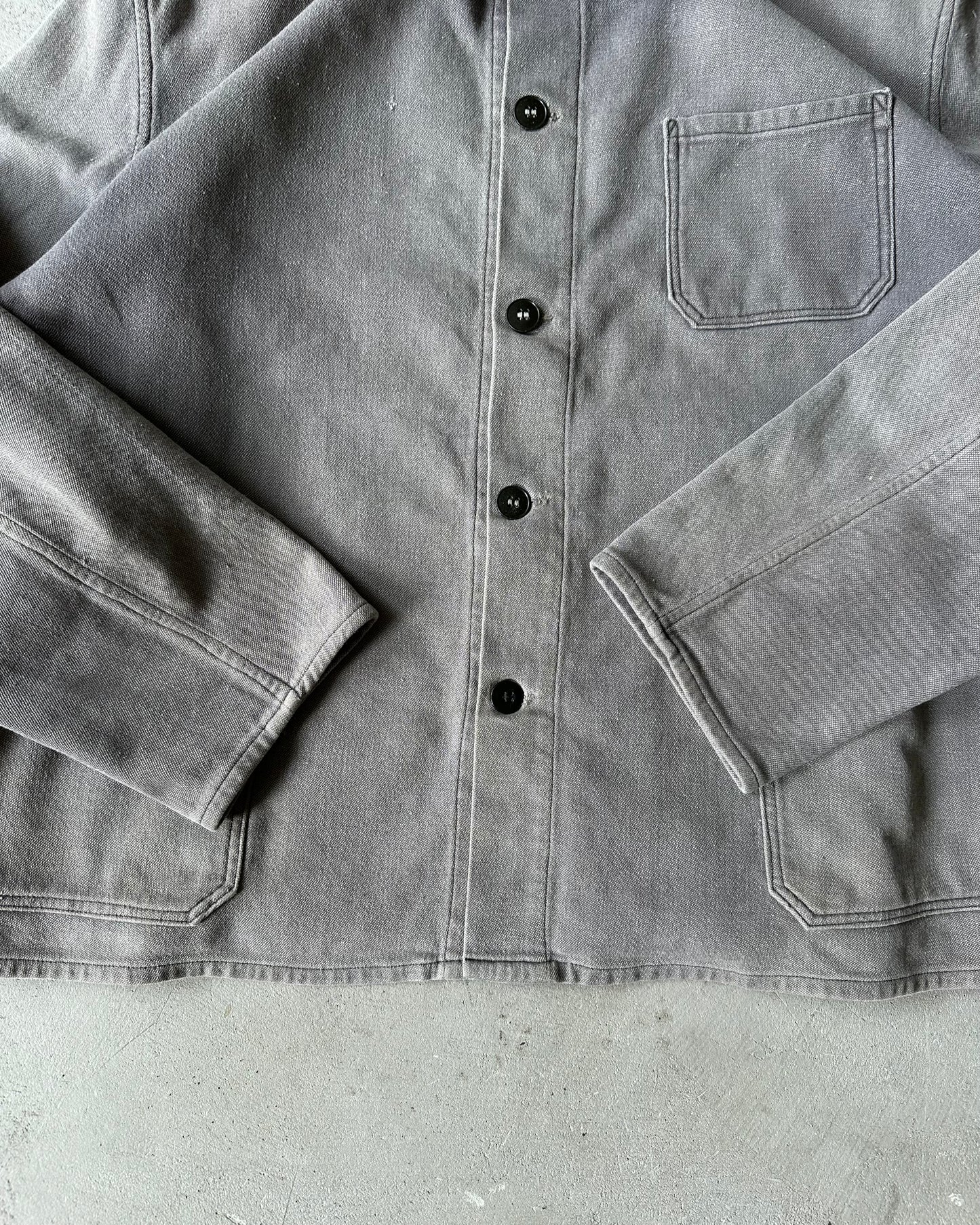1970s - Faded Grey French Chore - M/L