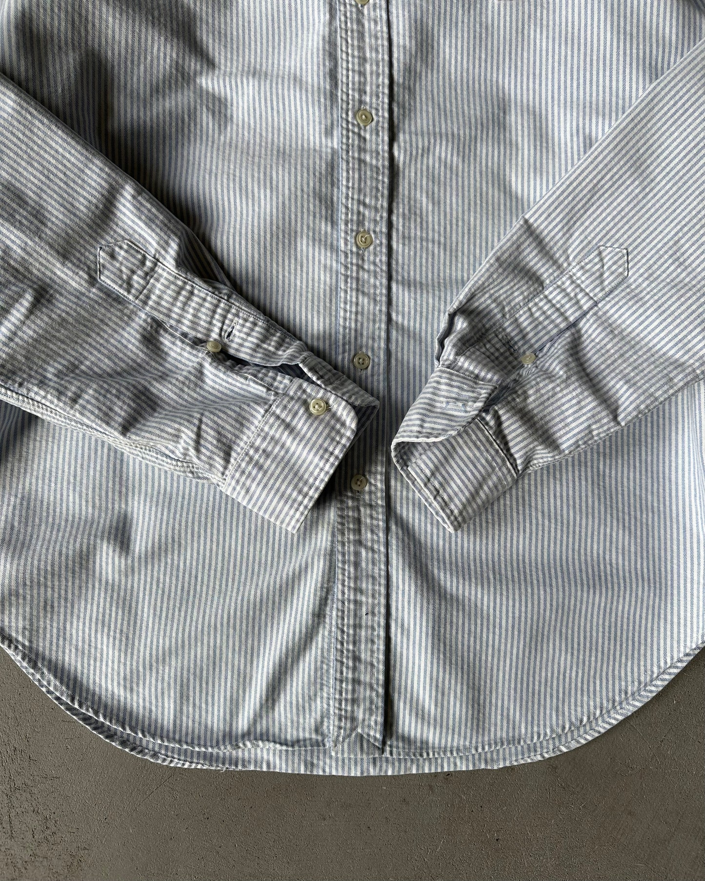 1990s - White/Blue Polo RL Shirt - M