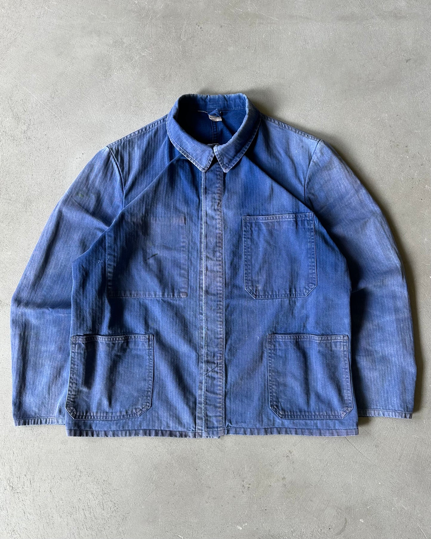 1970s - Faded Blue HBT Euro Chore - L
