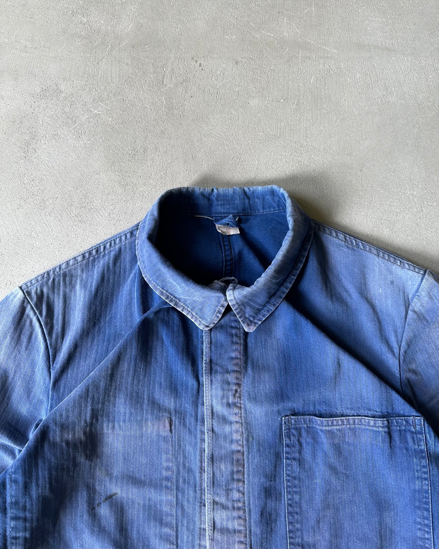 1970s - Faded Blue HBT Euro Chore - L