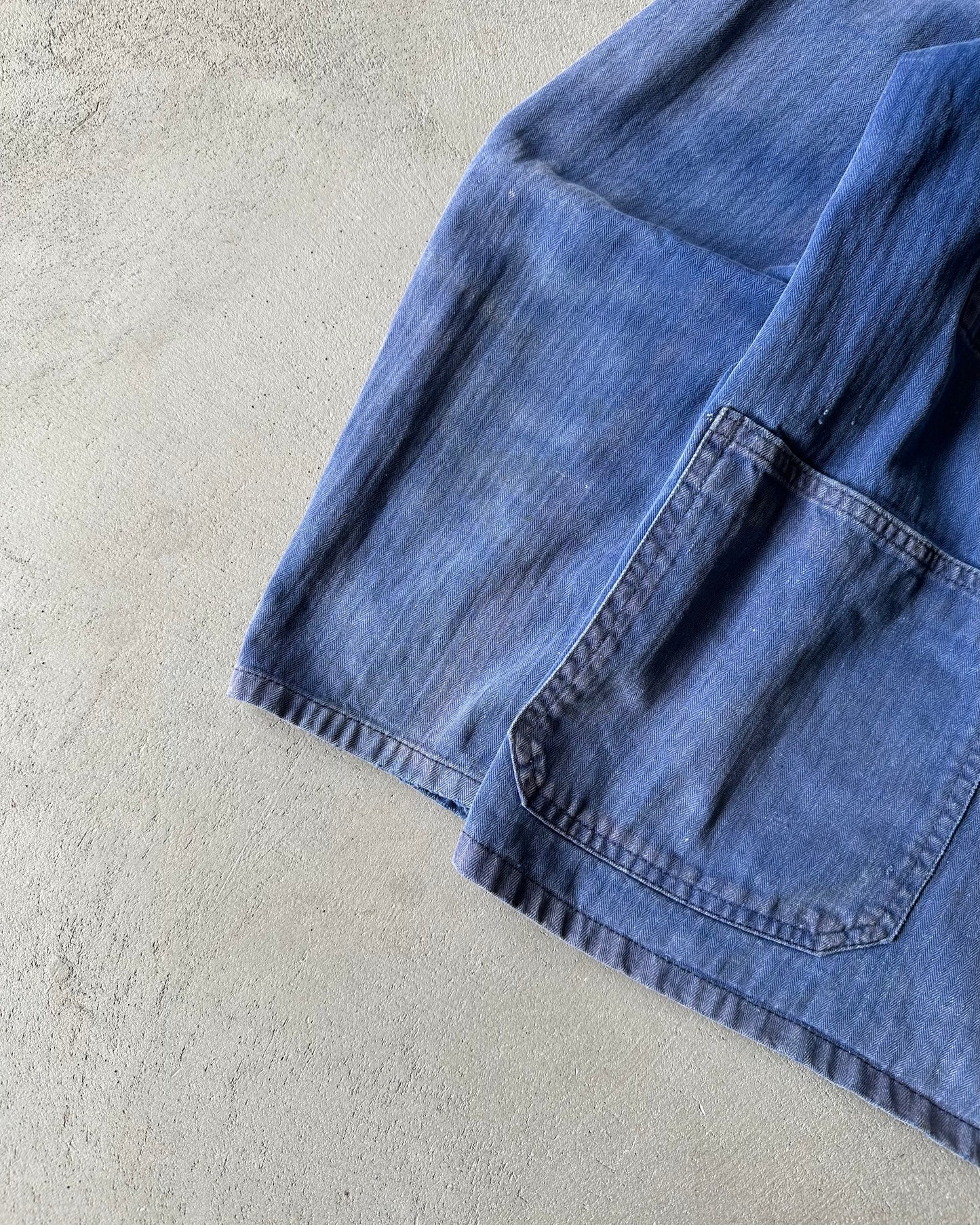1970s - Faded Blue HBT Euro Chore - L